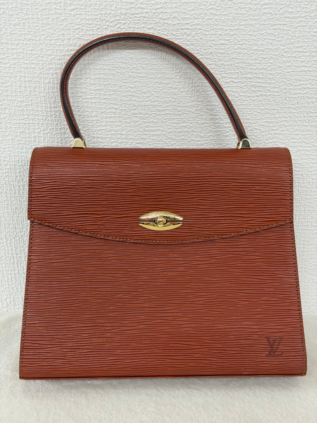 Louis Vuitton Vintage Epi Malesherbes Top Handle Bag Kenya Brown