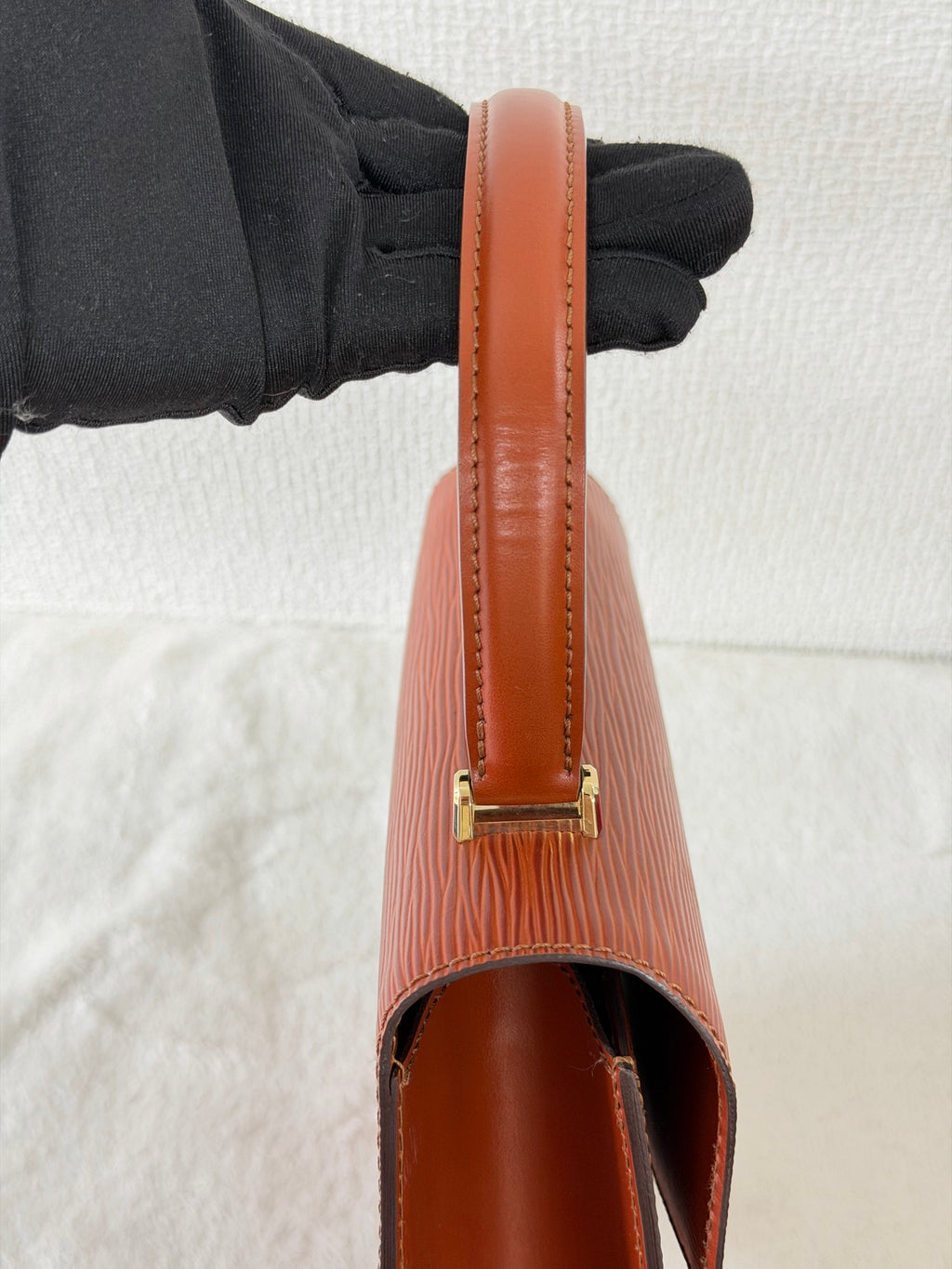 Louis Vuitton Vintage Epi Malesherbes Top Handle Bag Kenya Brown