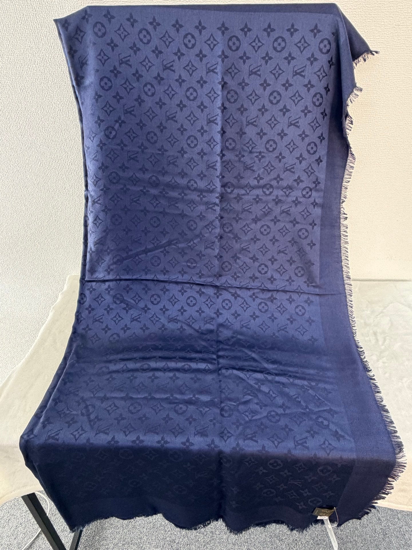 Louis Vuitton Monogram Denim Shawl Navy Blue