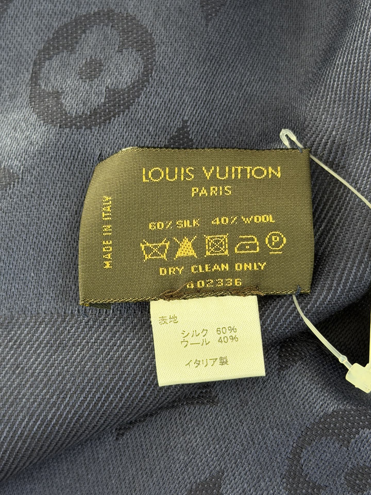 Louis Vuitton Monogram Denim Shawl Navy Blue