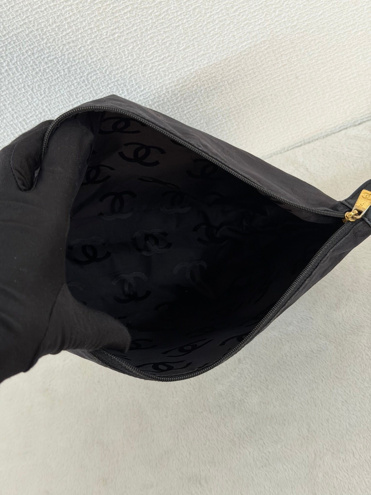 Chanel Vintage Wild Stitch Calfskin Tote Bag Black