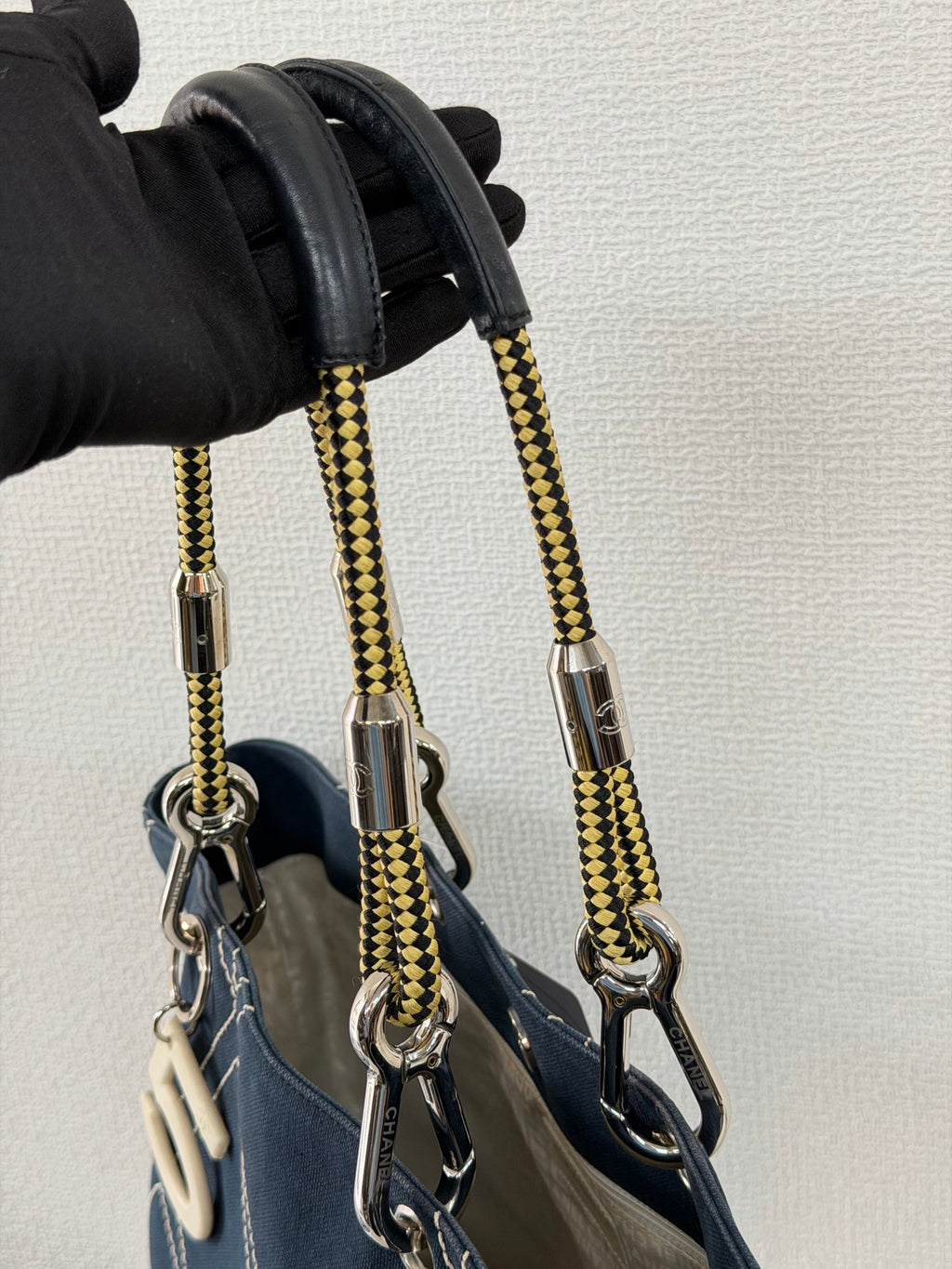 Chanel 2004 Cruise Line Monogram No. 5 Shoulder Tote with Charm