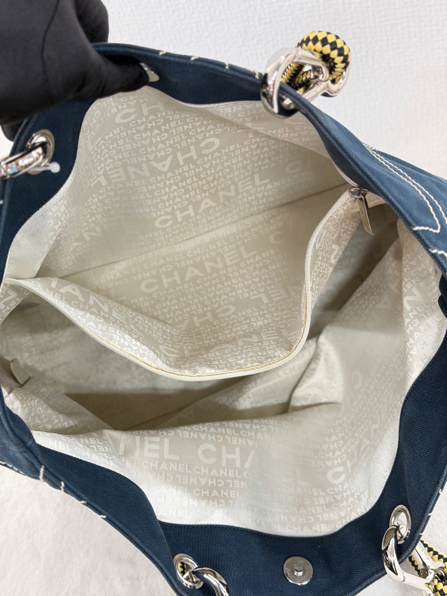 Chanel 2004 Cruise Line Monogram No. 5 Shoulder Tote with Charm