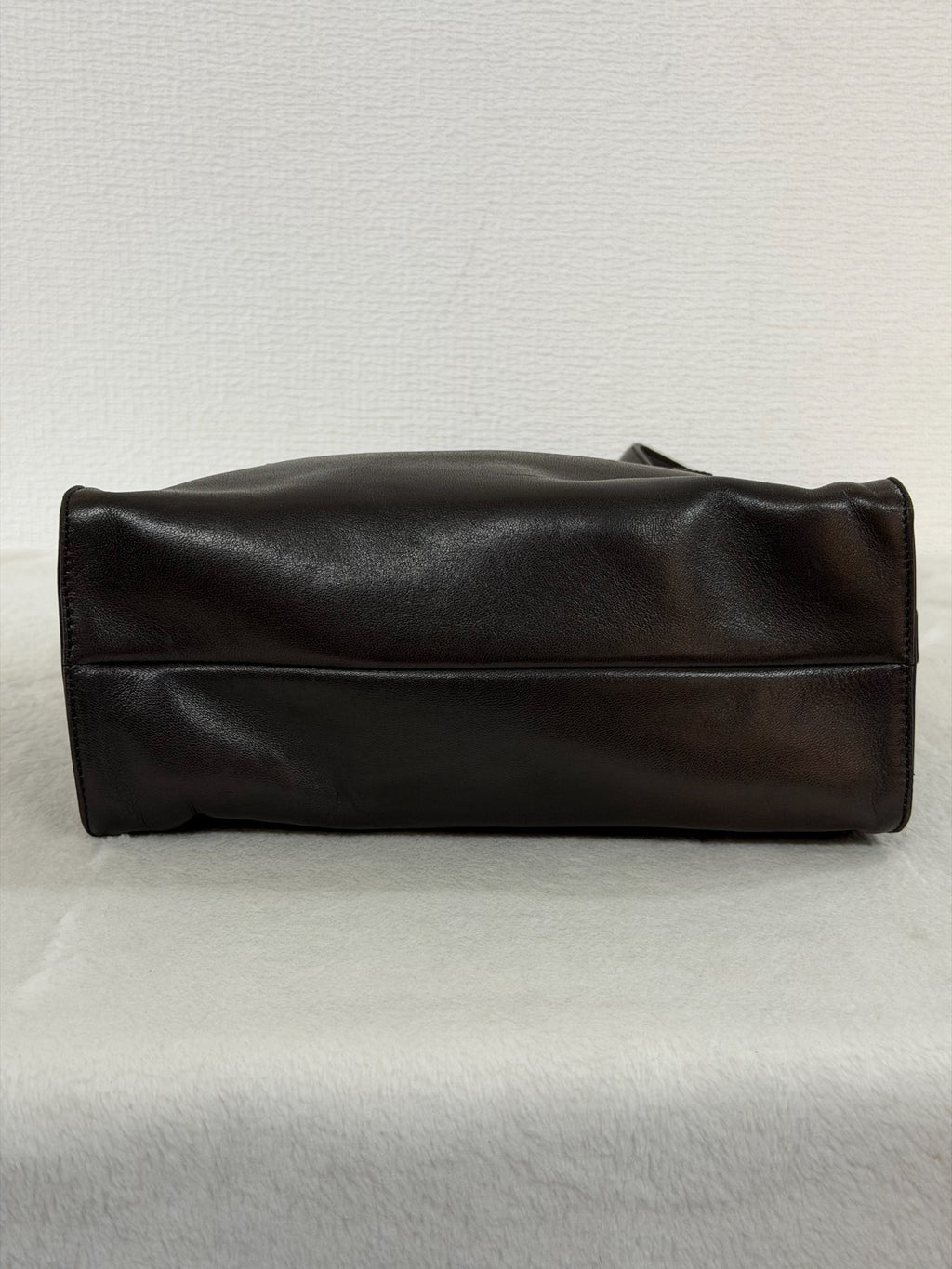 Prada Vintage Nappa Leather Twin Zip Square Shoulder Bag Dark Brown