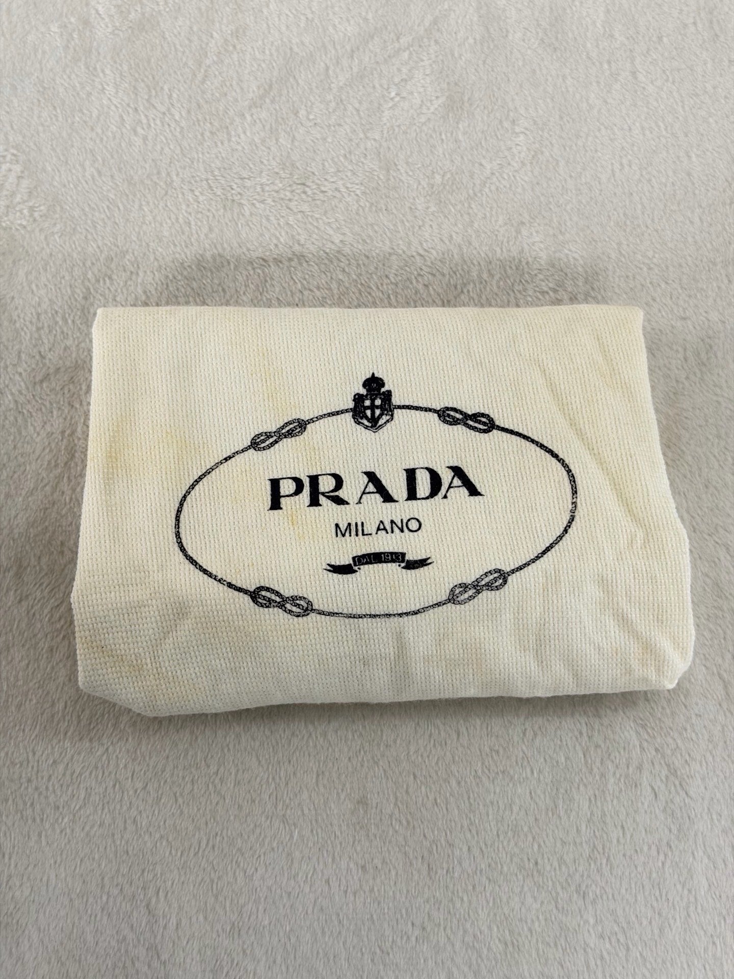 Prada Vintage Nappa Leather Twin Zip Square Shoulder Bag Dark Brown