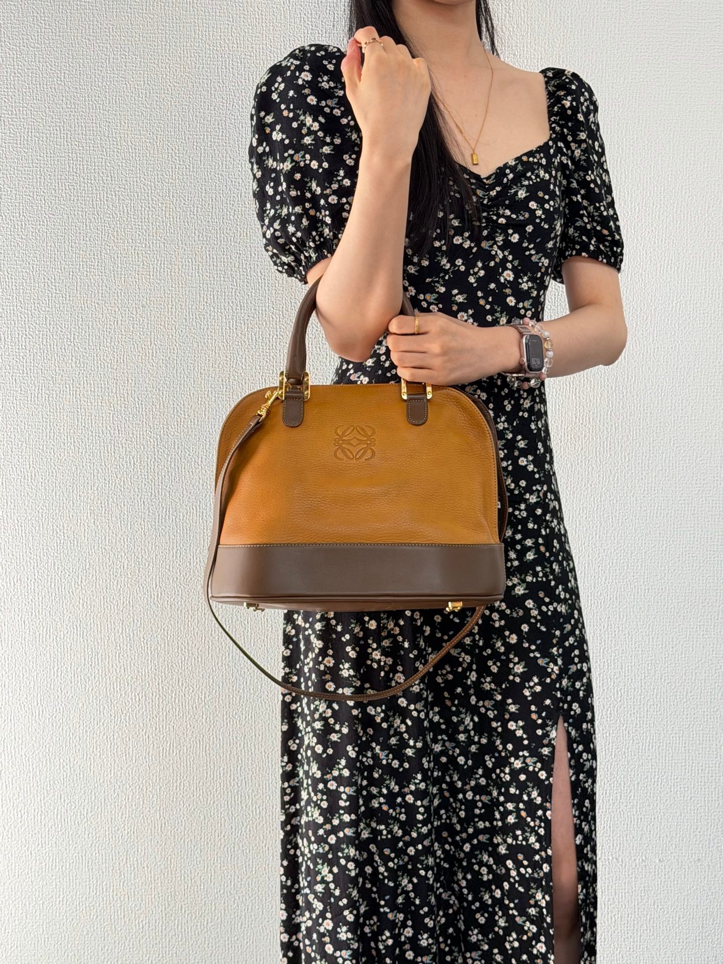 Loewe Anagram Leather Bugatti Handbag