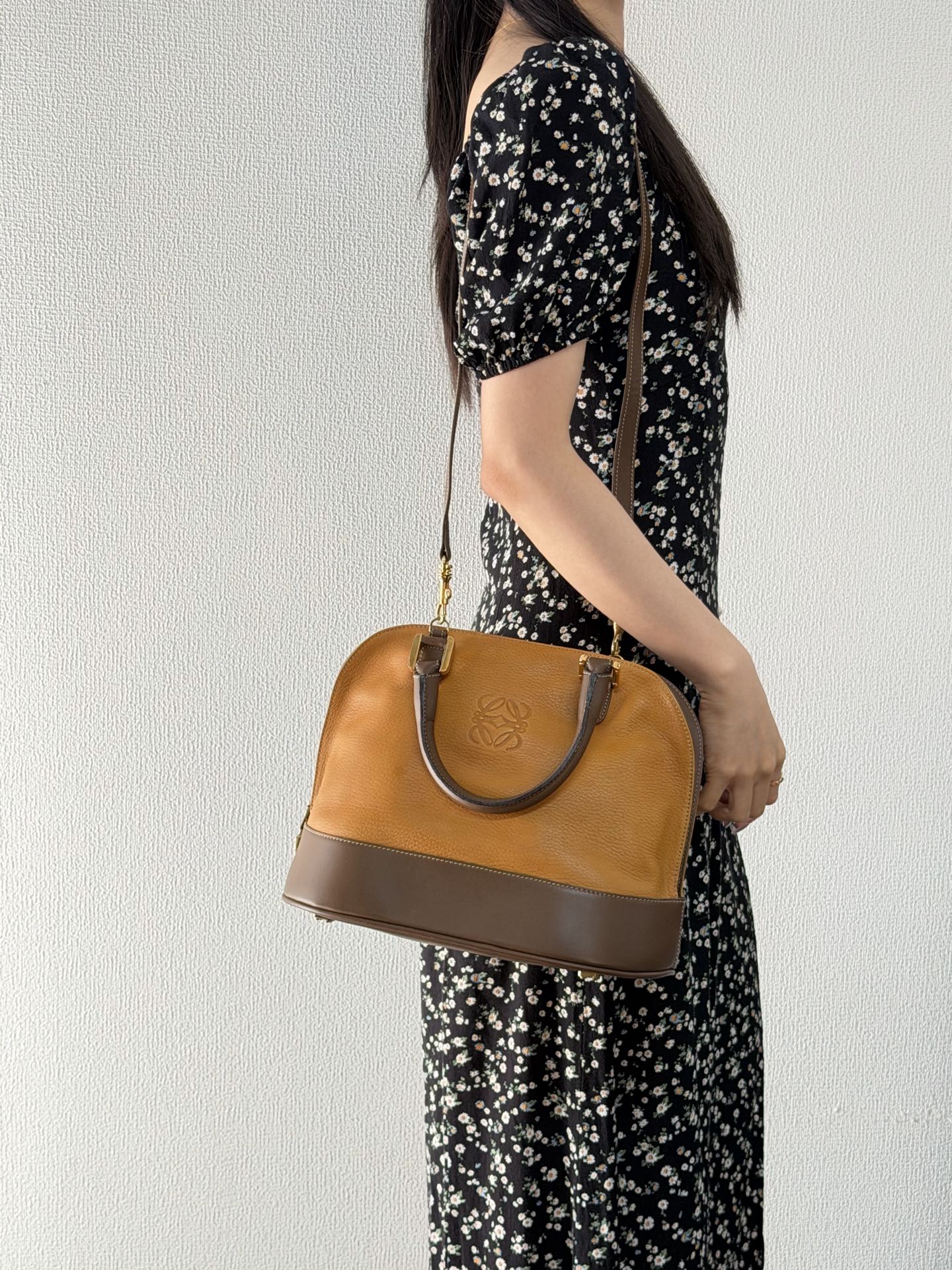 Loewe Anagram Leather Bugatti Handbag