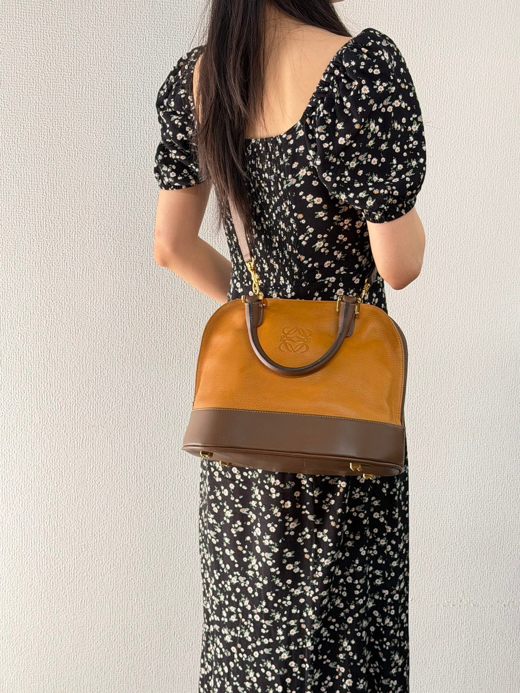 Loewe Anagram Leather Bugatti Handbag