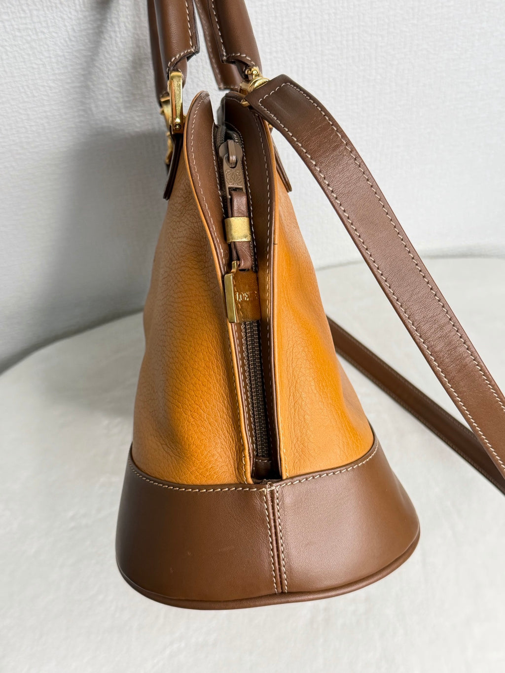 Loewe Anagram Leather Bugatti Handbag