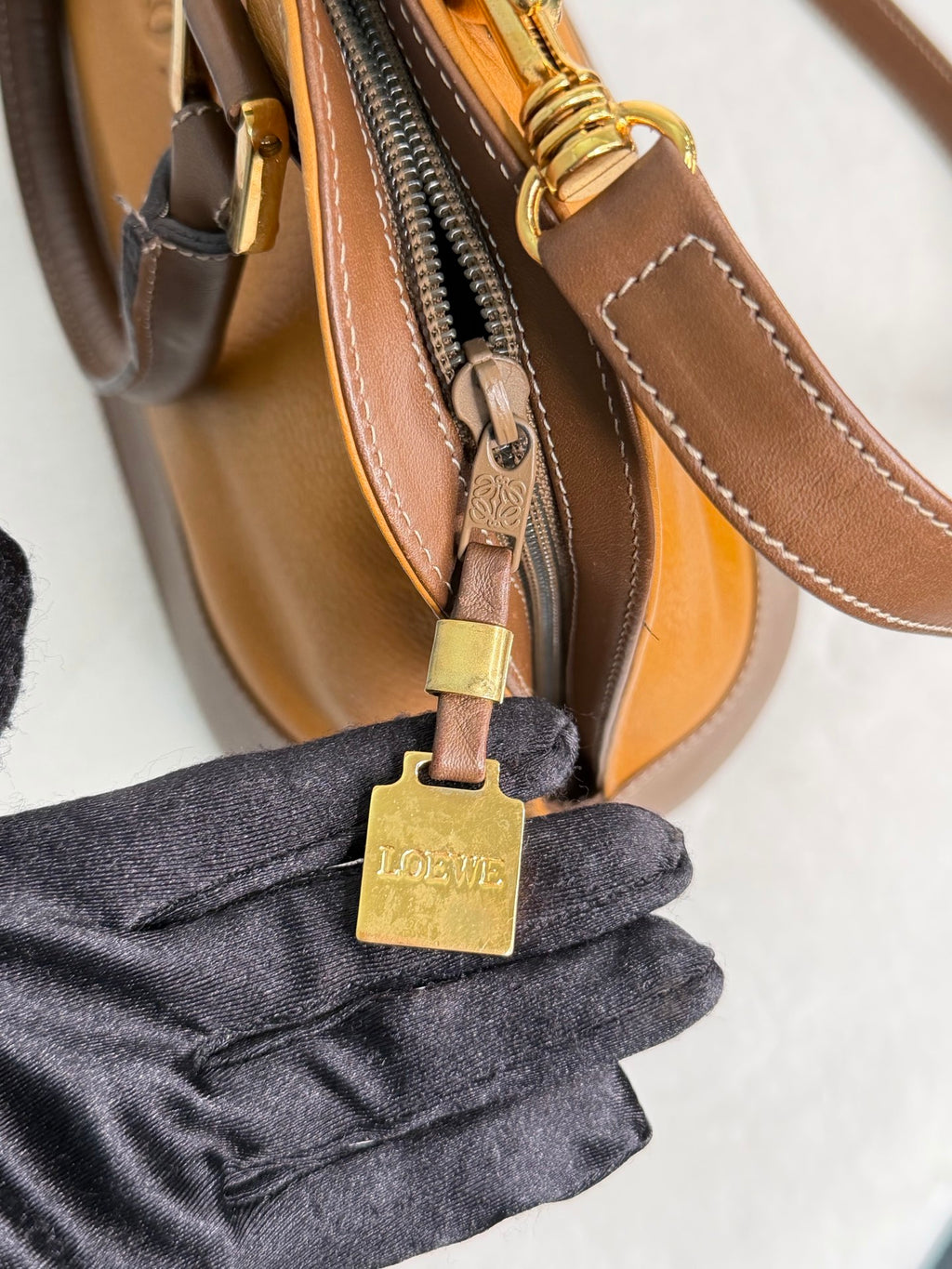 Loewe Anagram Leather Bugatti Handbag