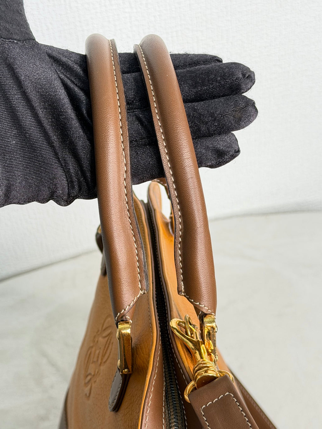 Loewe Anagram Leather Bugatti Handbag