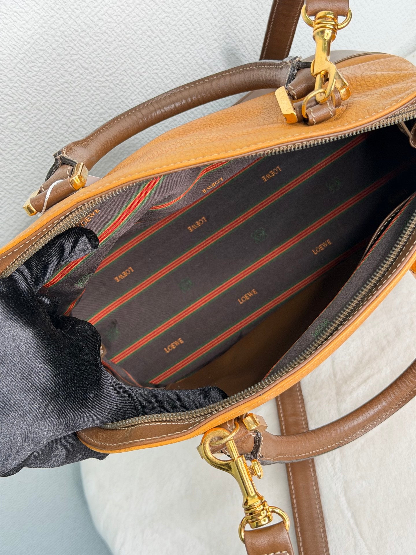 Loewe Anagram Leather Bugatti Handbag