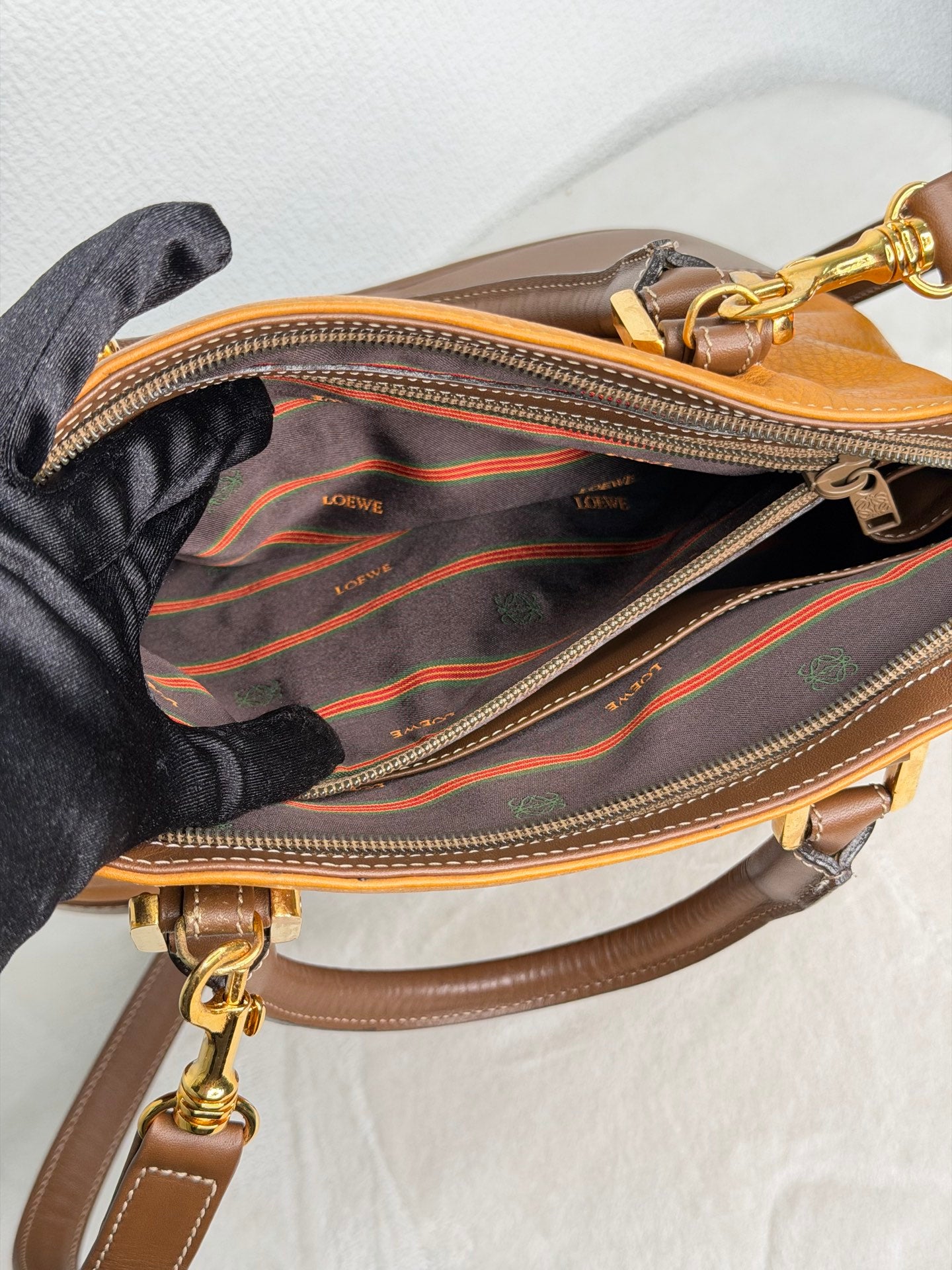 Loewe Anagram Leather Bugatti Handbag