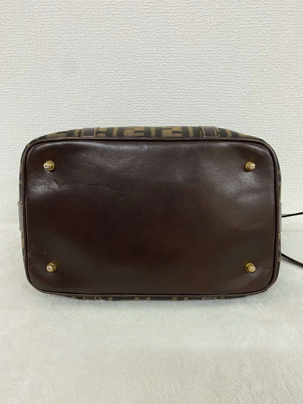 Fendi Zucca Canvas Boston Bag