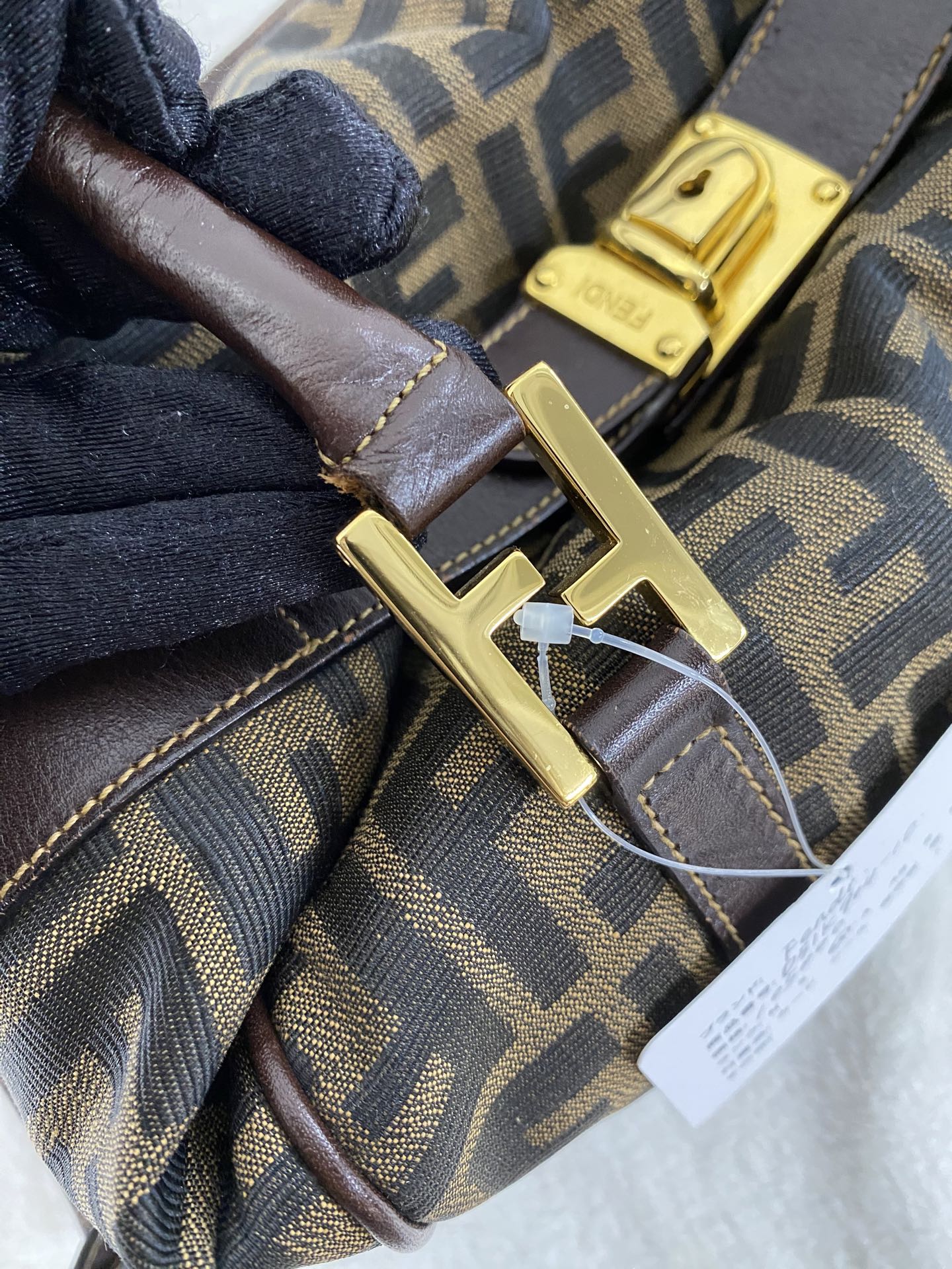 Fendi Zucca Canvas Boston Bag