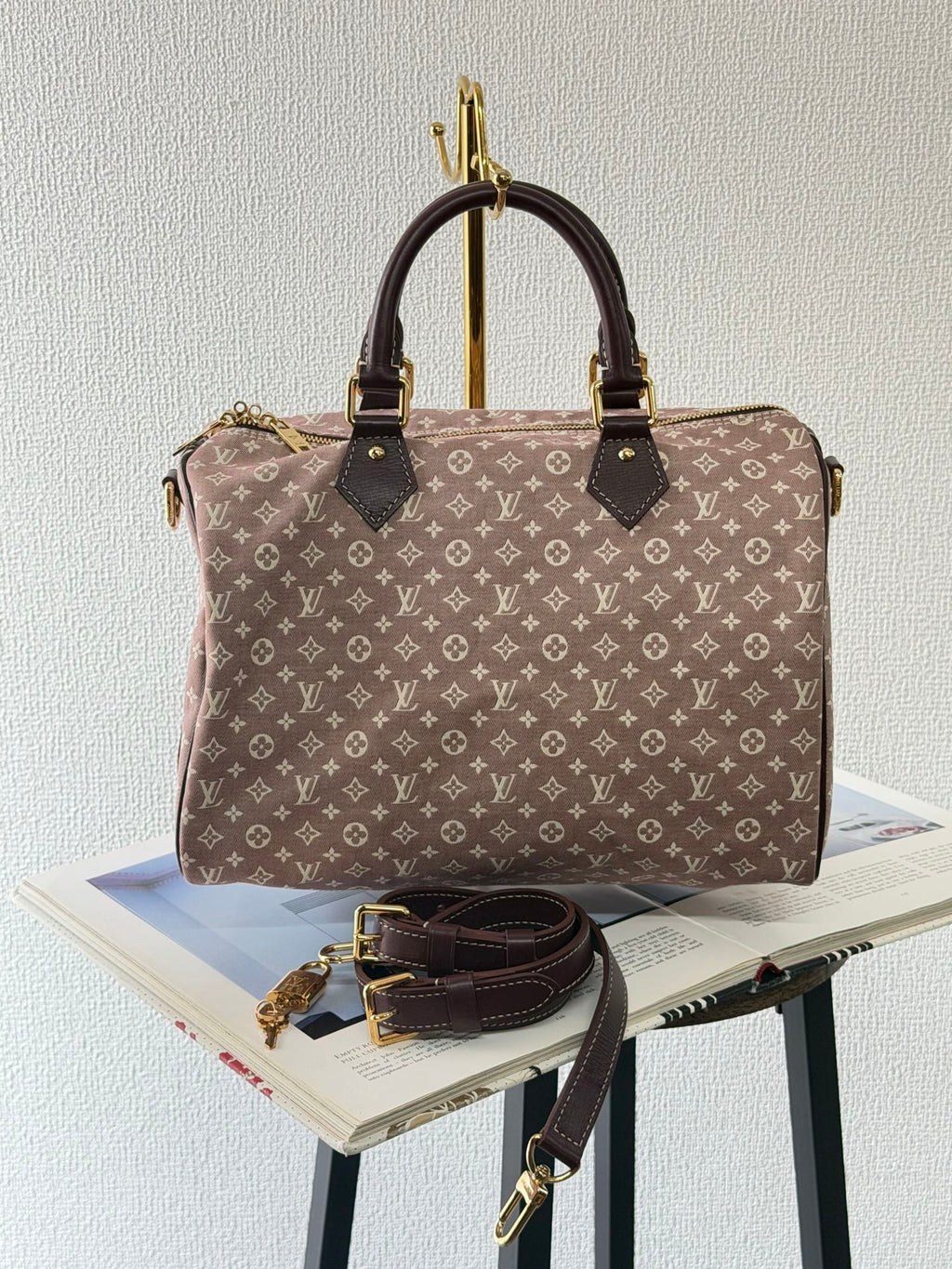 Louis Vuitton Vintage Monogram Mini Lin Speedy 30 Ebene