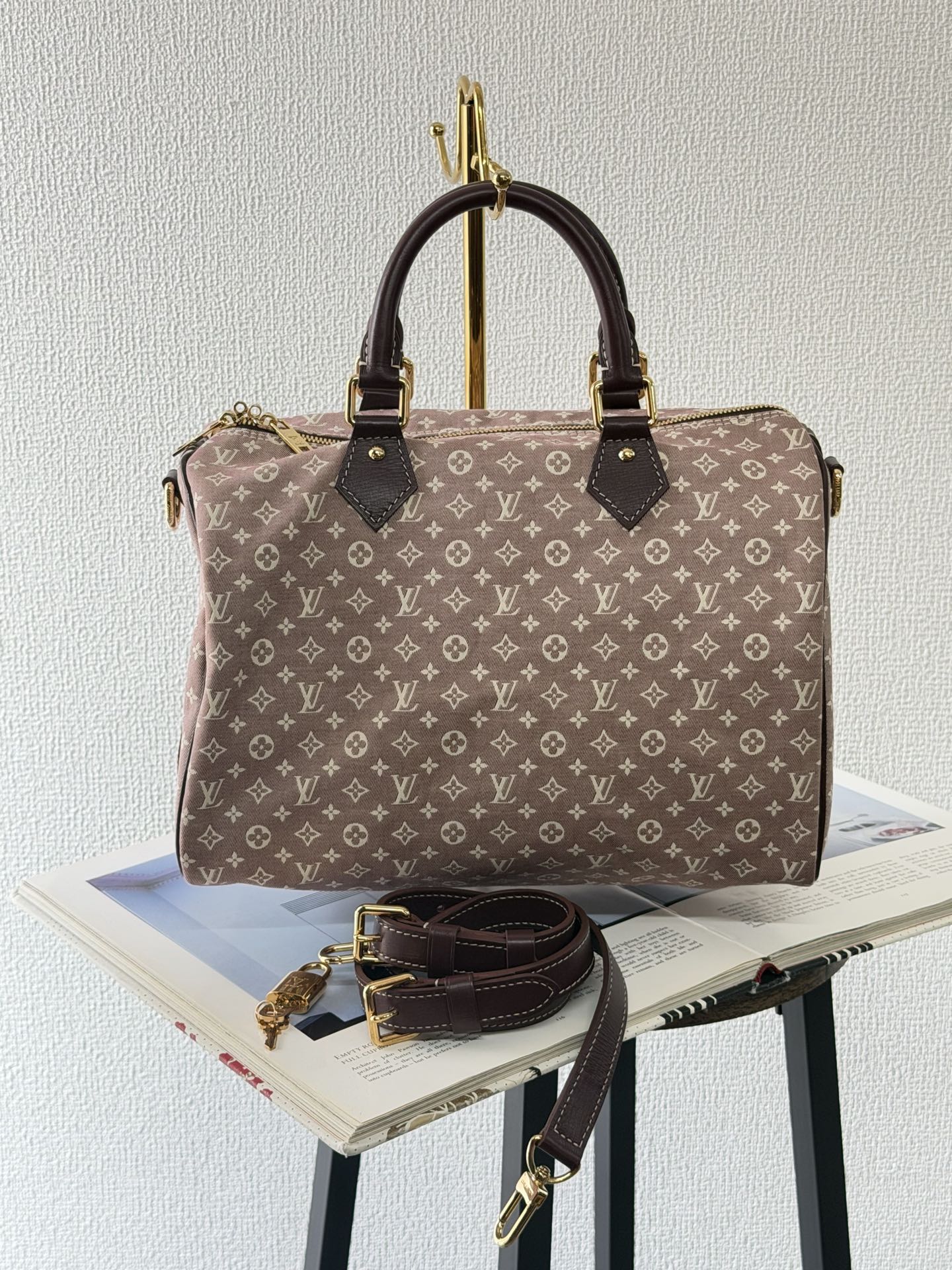 Louis Vuitton Vintage Monogram Mini Lin Speedy 30 Ebene