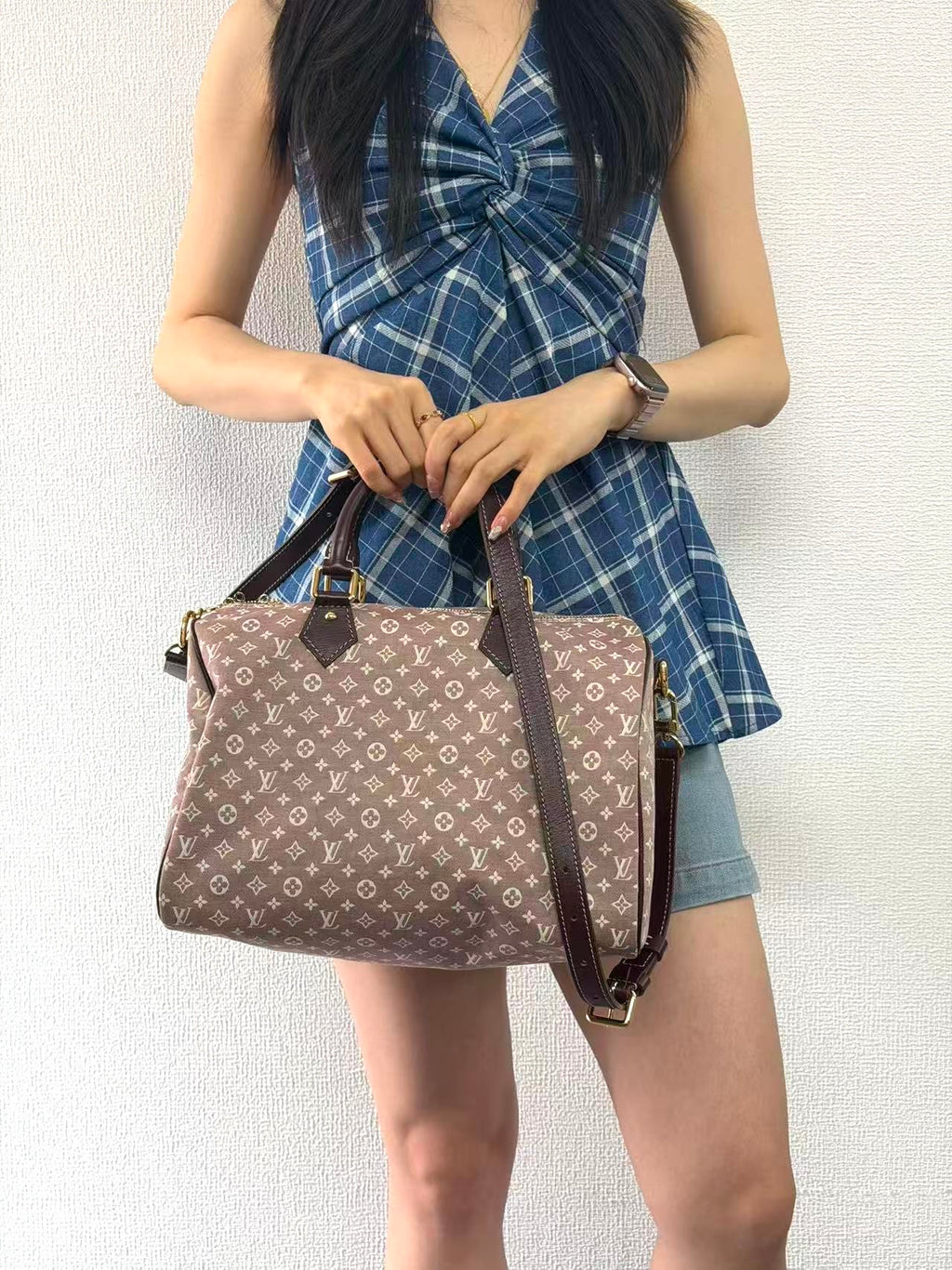 Louis Vuitton Vintage Monogram Mini Lin Speedy 30 Ebene