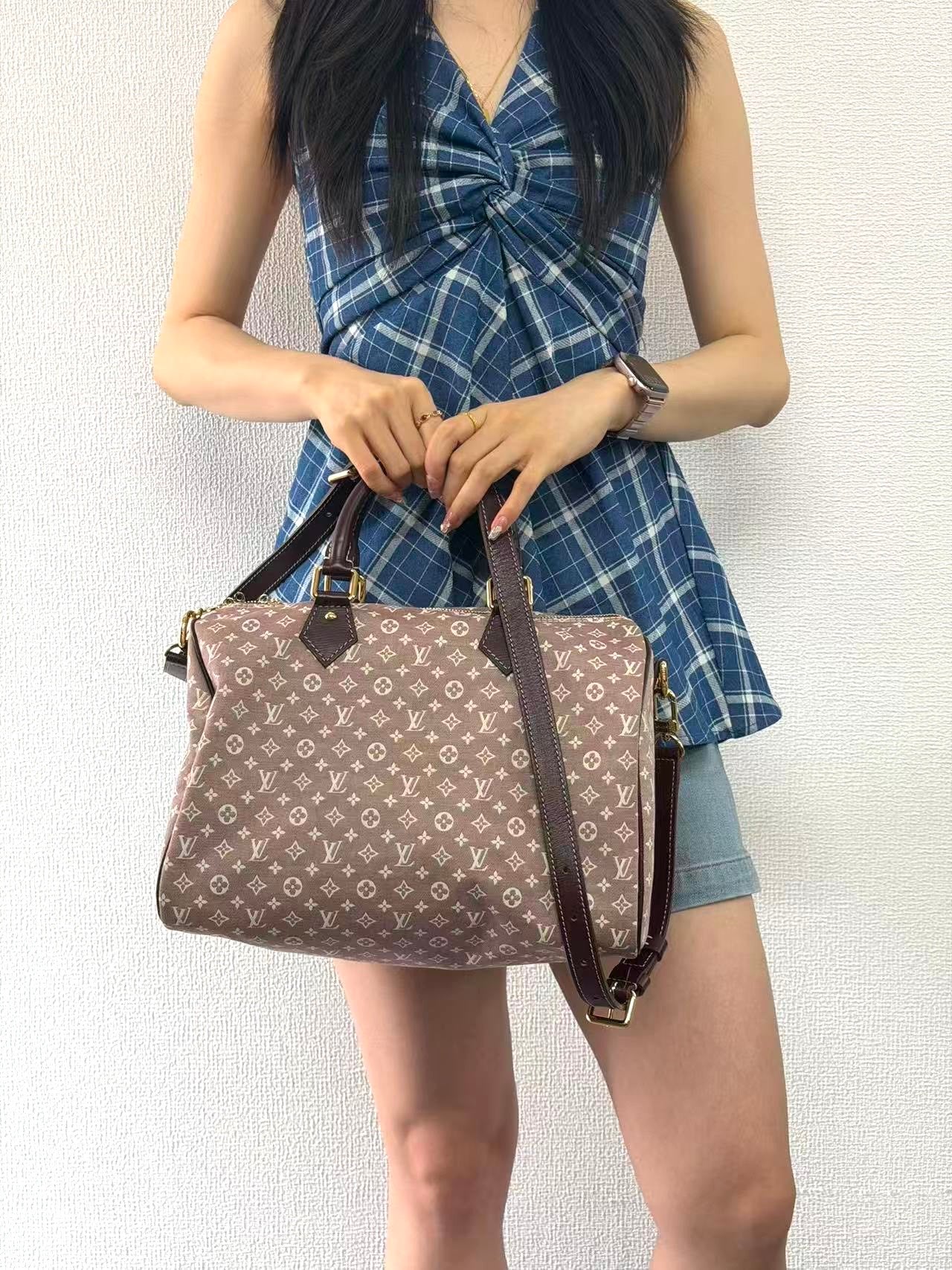Louis Vuitton Vintage Monogram Mini Lin Speedy 30 Ebene
