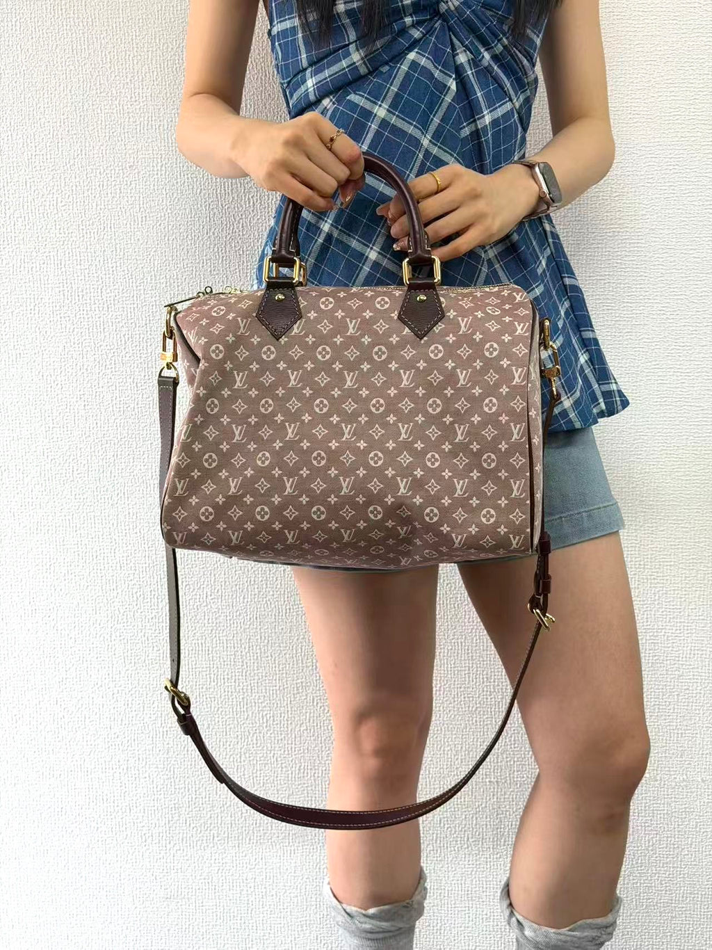 Louis Vuitton Vintage Monogram Mini Lin Speedy 30 Ebene