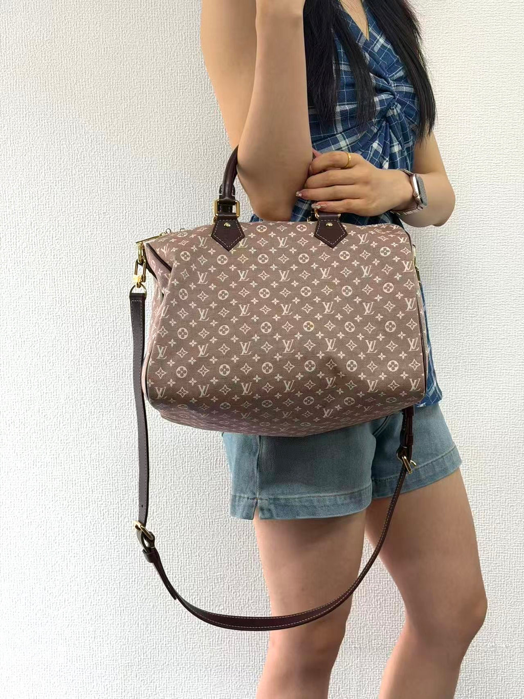 Louis Vuitton Vintage Monogram Mini Lin Speedy 30 Ebene