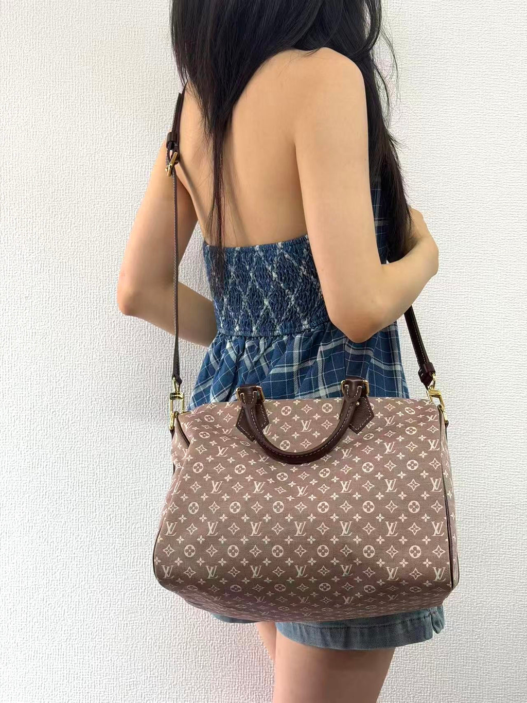 Louis Vuitton Vintage Monogram Mini Lin Speedy 30 Ebene