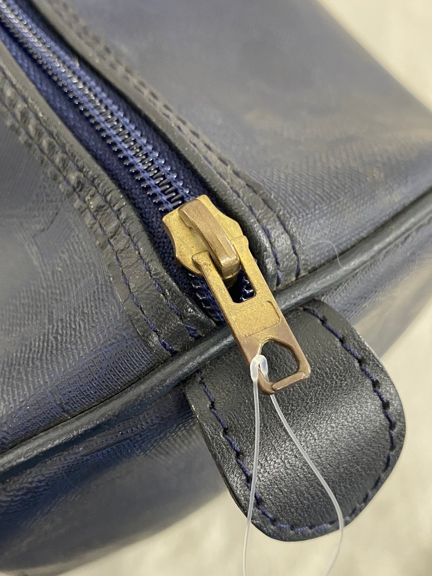 Christian Dior Vintage Monogram Trotter Boston Doctor Bag Navy