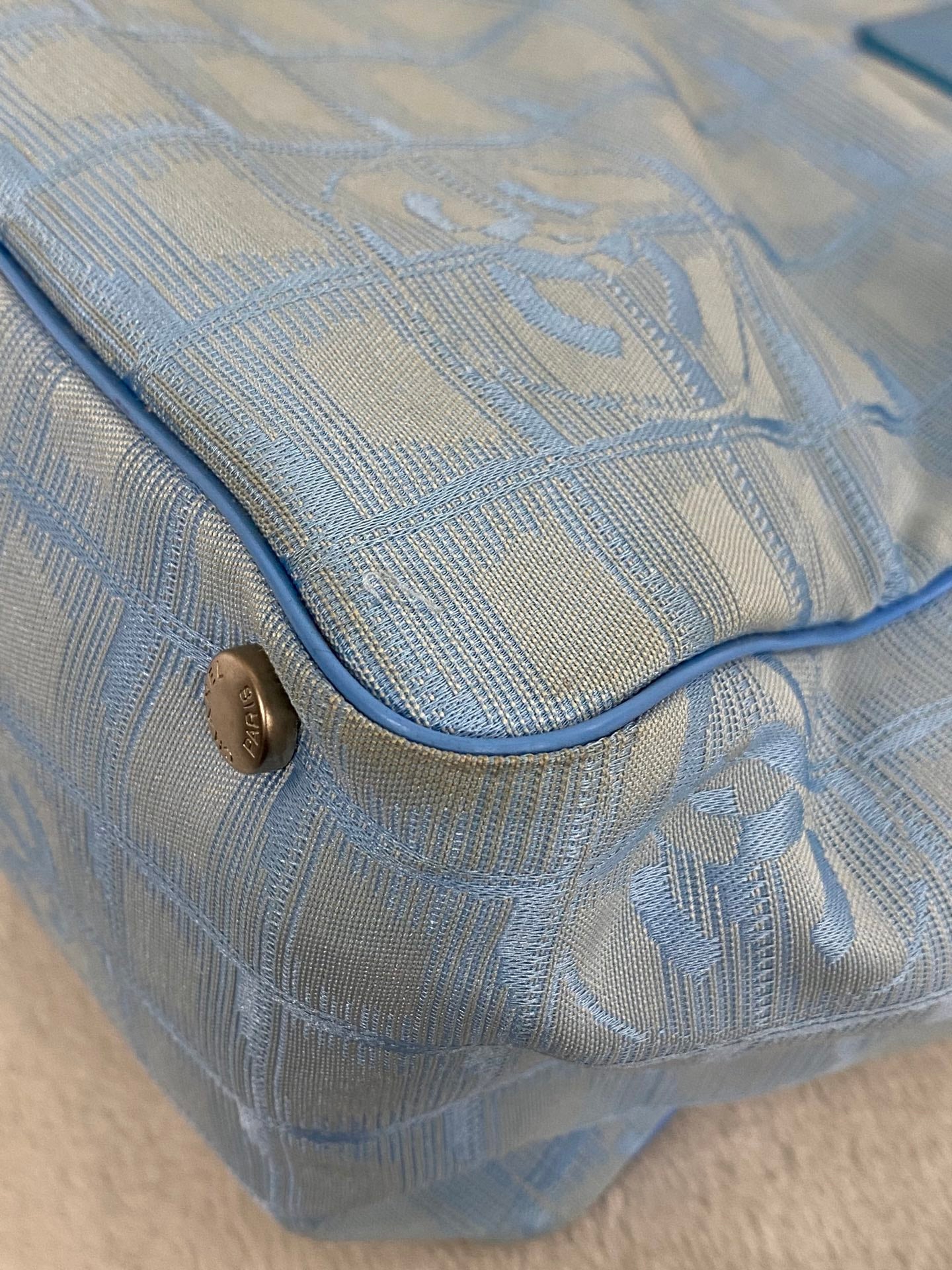 Chanel New Travel Line Tote MM Light Blue