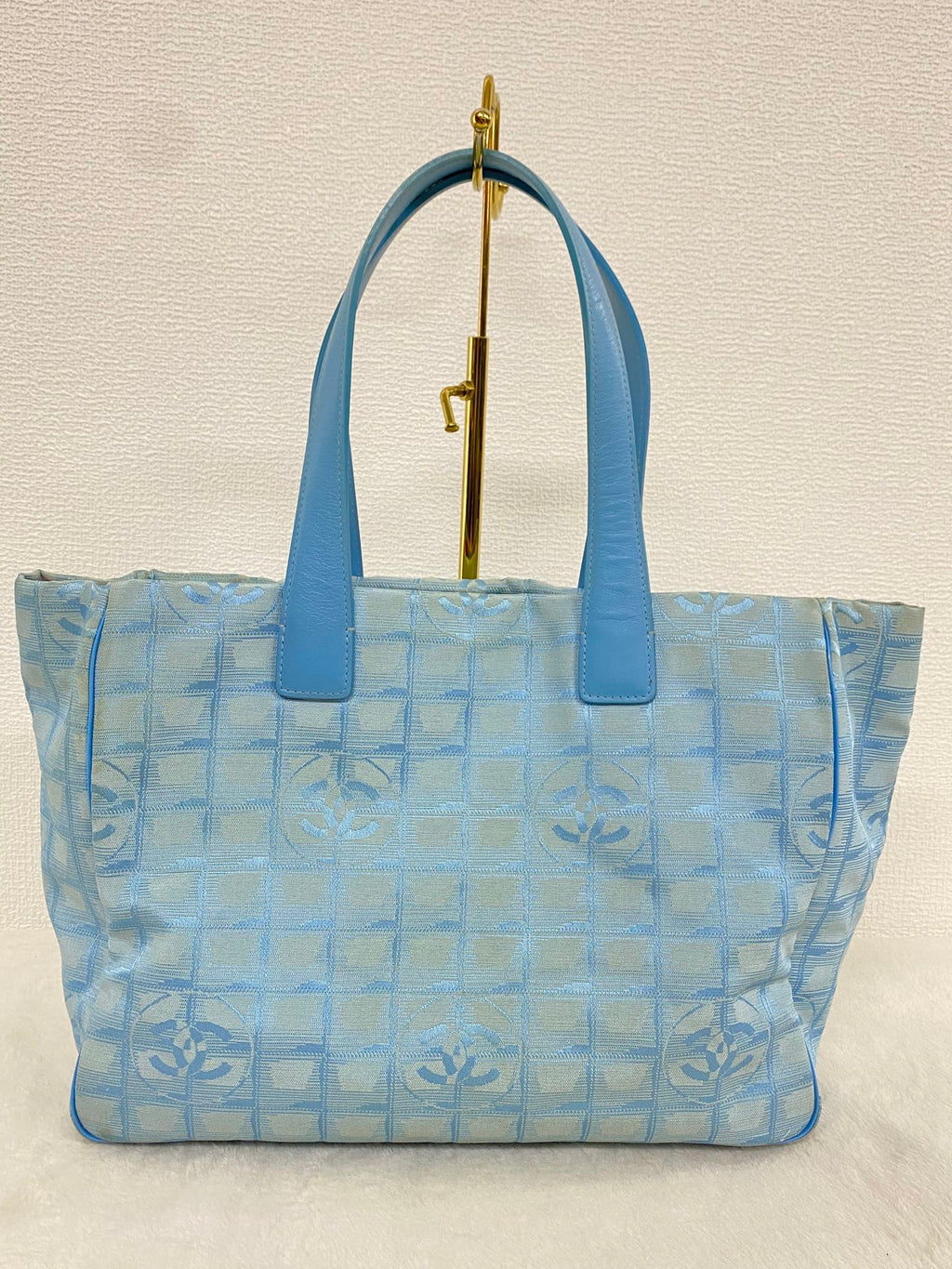 Chanel New Travel Line Tote MM Light Blue