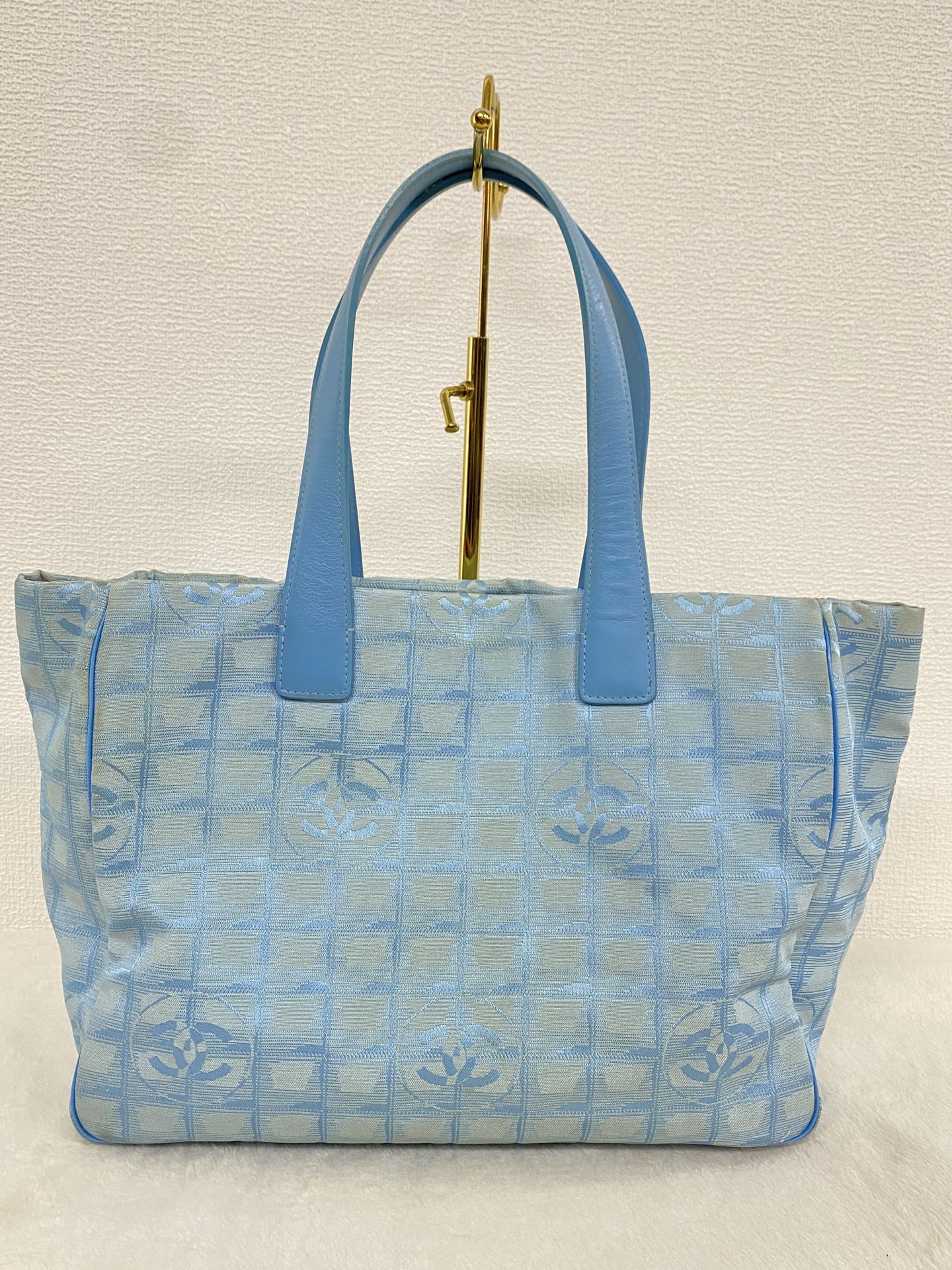 Chanel New Travel Line Tote MM Light Blue