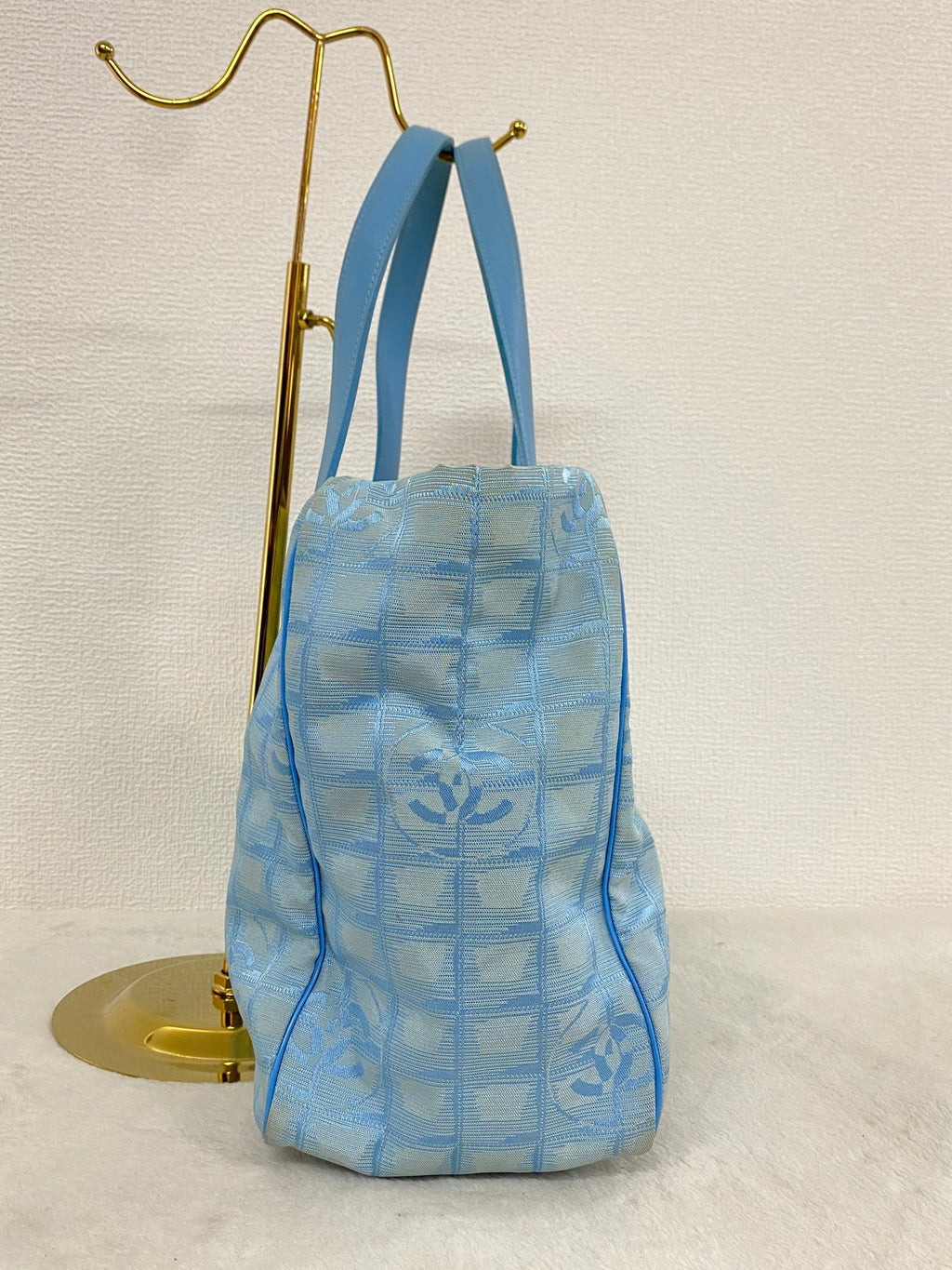 Chanel New Travel Line Tote MM Light Blue