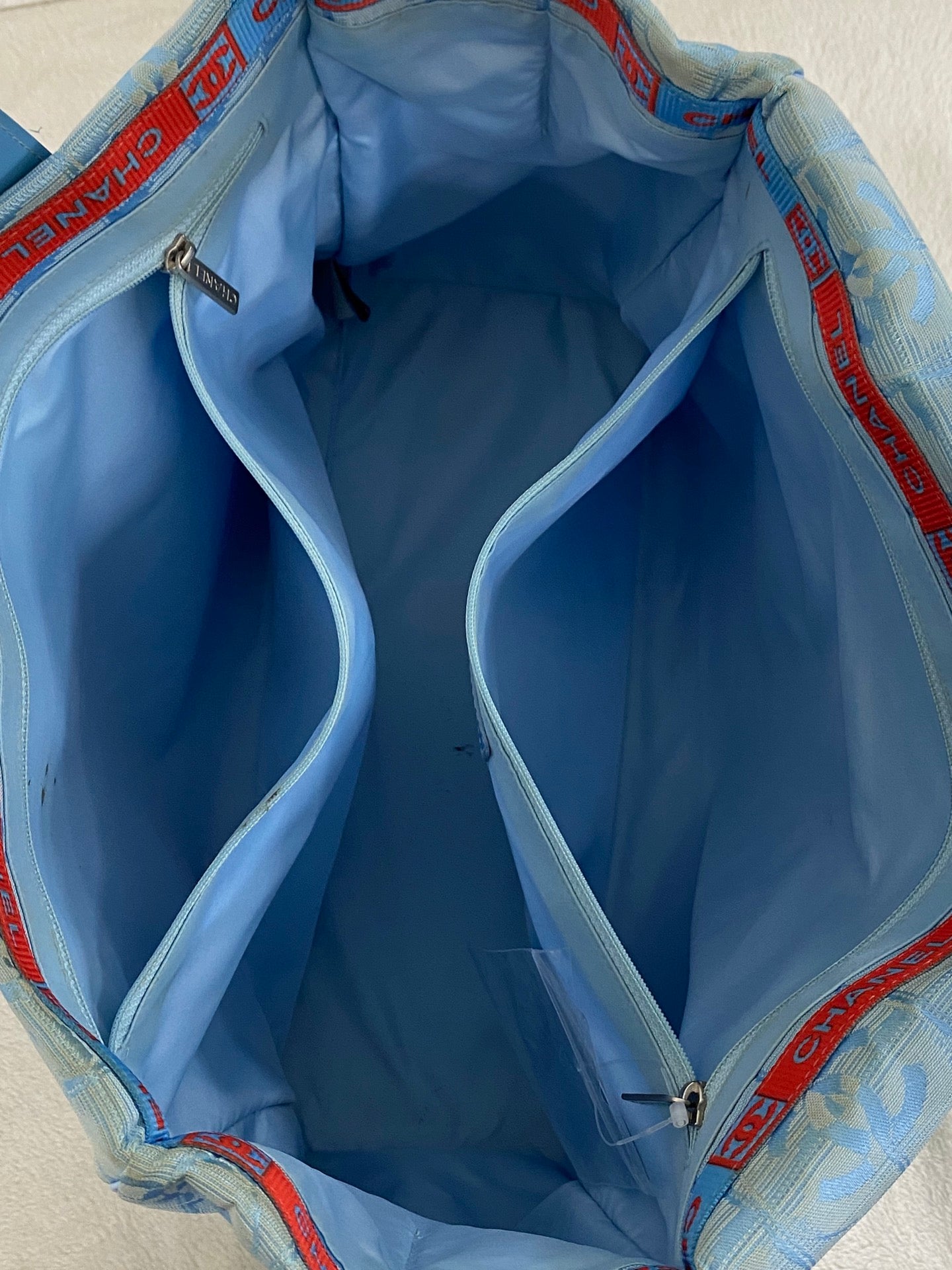 Chanel New Travel Line Tote MM Light Blue