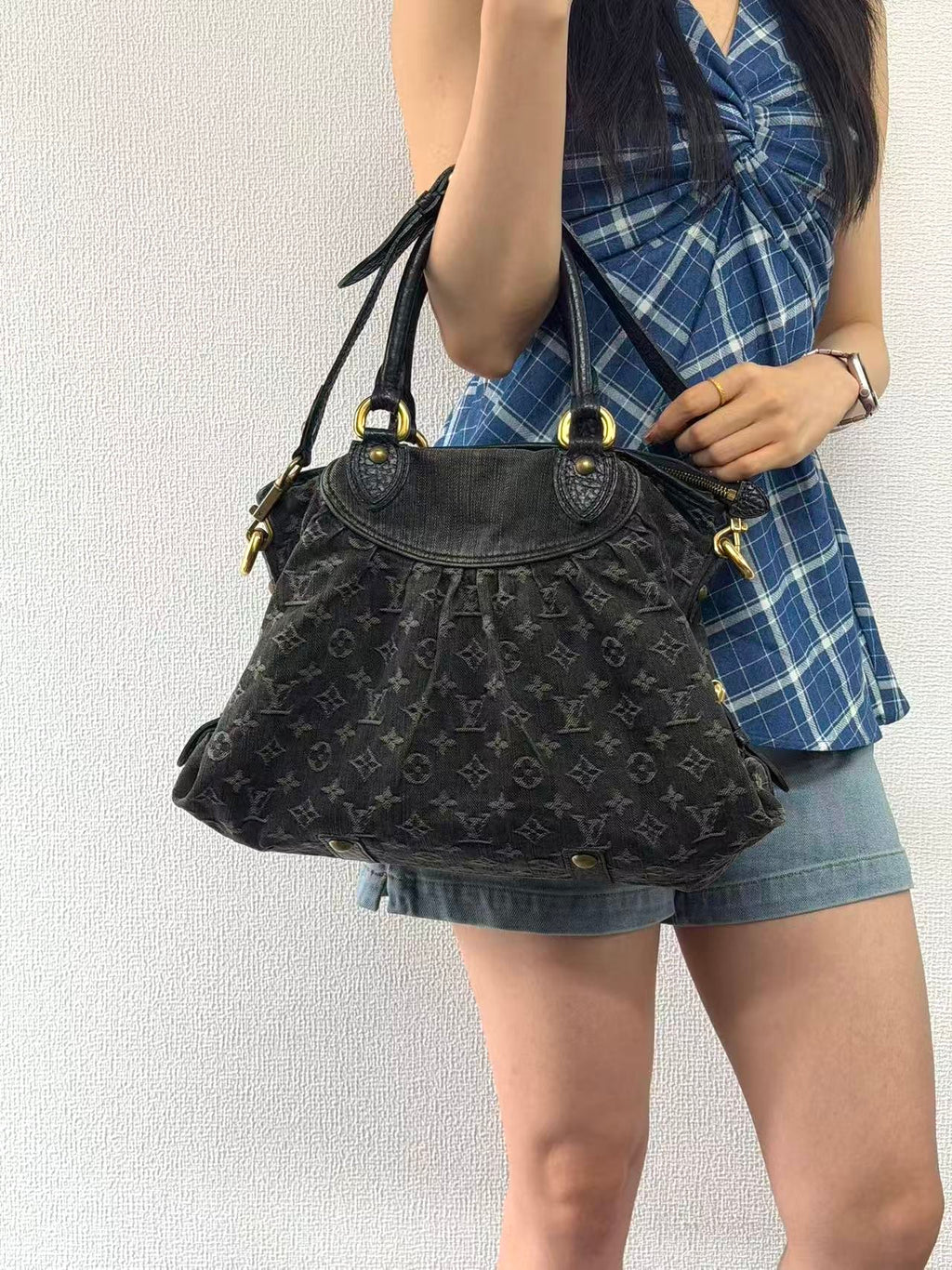 Louis Vuitton Neo Cabby MM Monogram Denim Noir