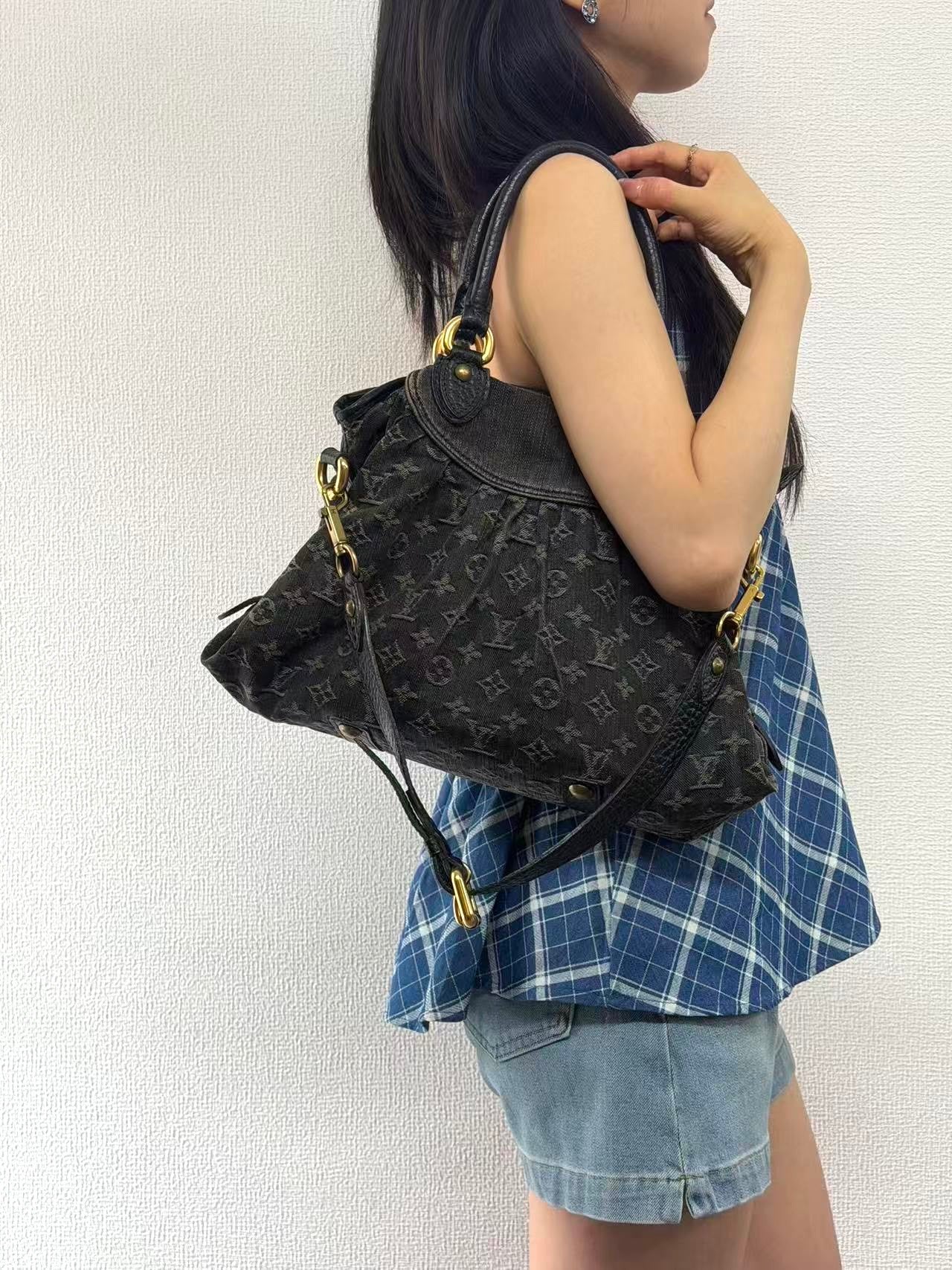 Louis Vuitton Neo Cabby MM Monogram Denim Noir