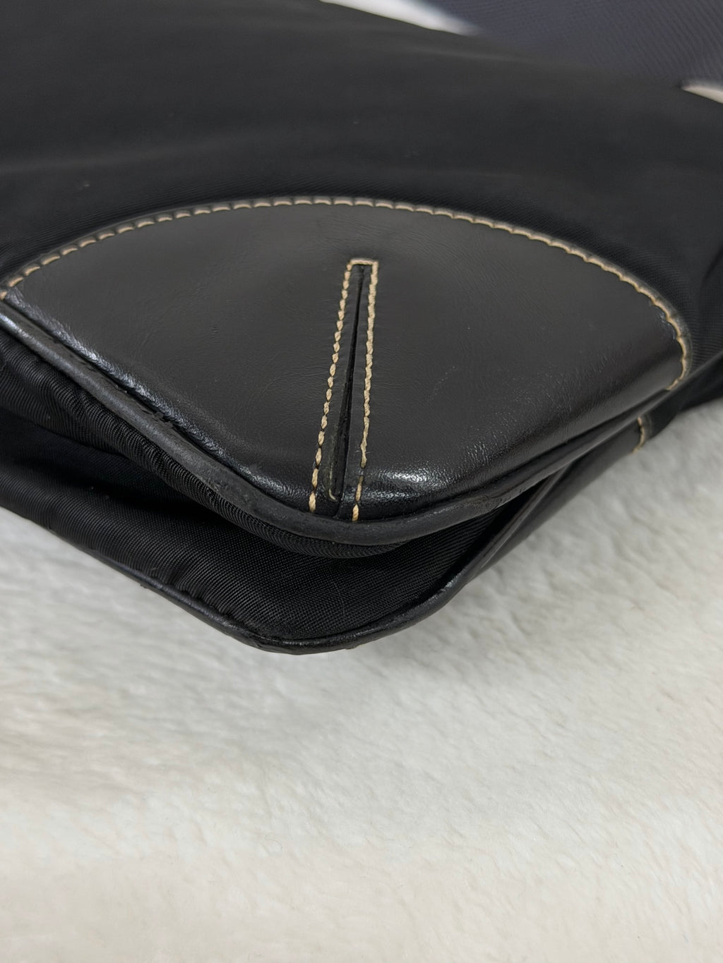 Prada Tessuto Light Nylon Soft Calf Shoulder Bag
