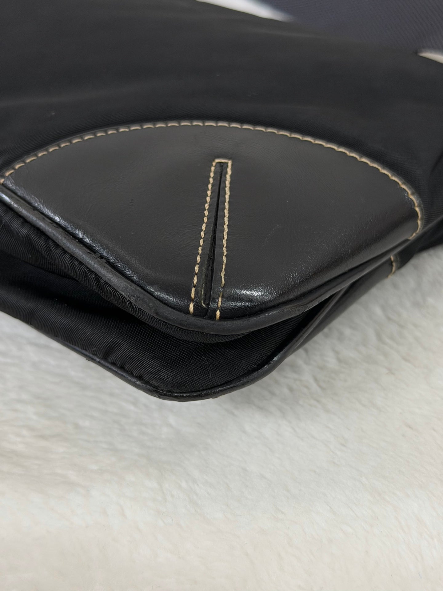 Prada Tessuto Light Nylon Soft Calf Shoulder Bag
