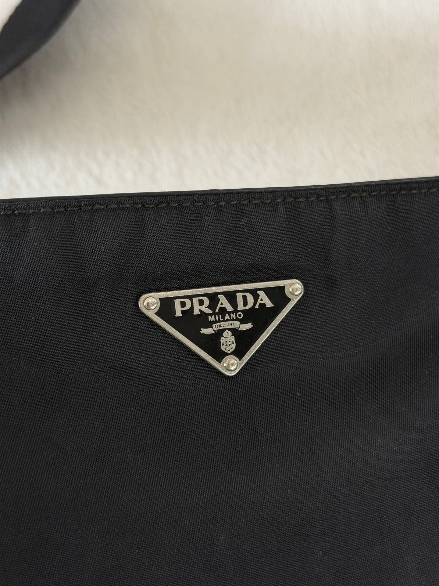 Prada Tessuto Light Nylon Soft Calf Shoulder Bag