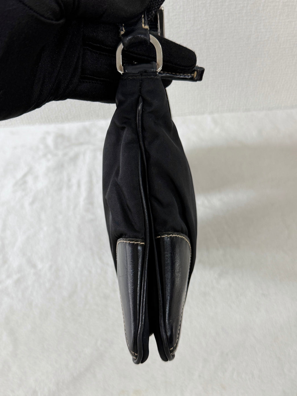 Prada Tessuto Light Nylon Soft Calf Shoulder Bag