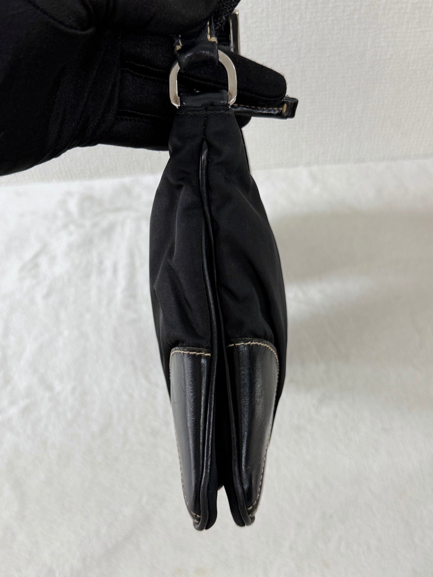 Prada Tessuto Light Nylon Soft Calf Shoulder Bag