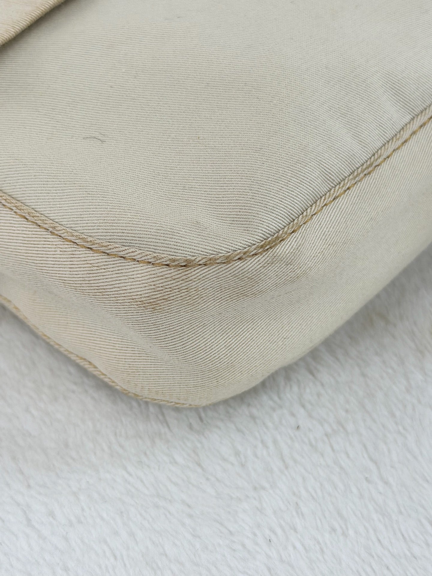 Fendi Canvas Mamma Baguette Shoulder Bag