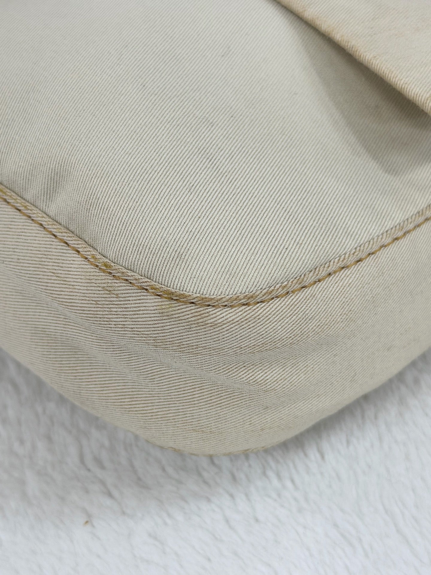 Fendi Canvas Mamma Baguette Shoulder Bag