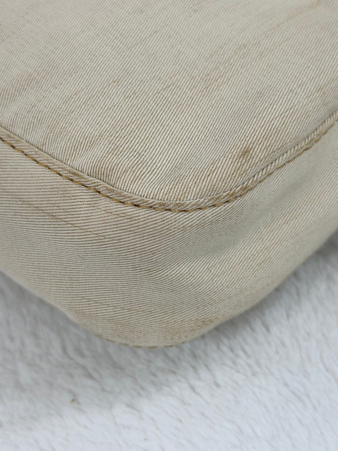 Fendi Canvas Mamma Baguette Shoulder Bag