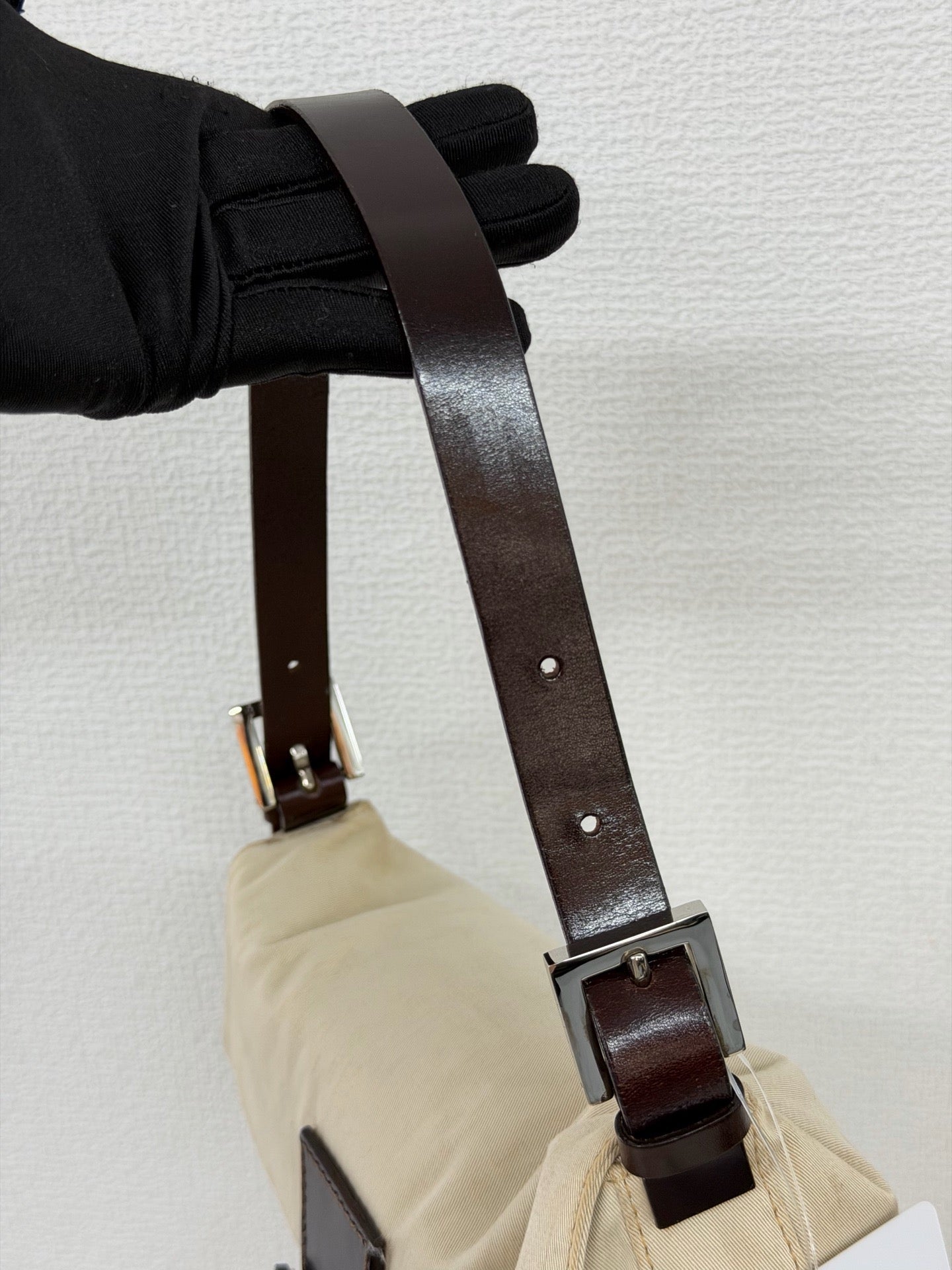 Fendi Canvas Mamma Baguette Shoulder Bag