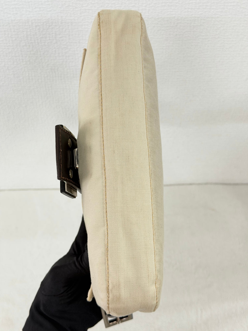 Fendi Canvas Mamma Baguette Shoulder Bag