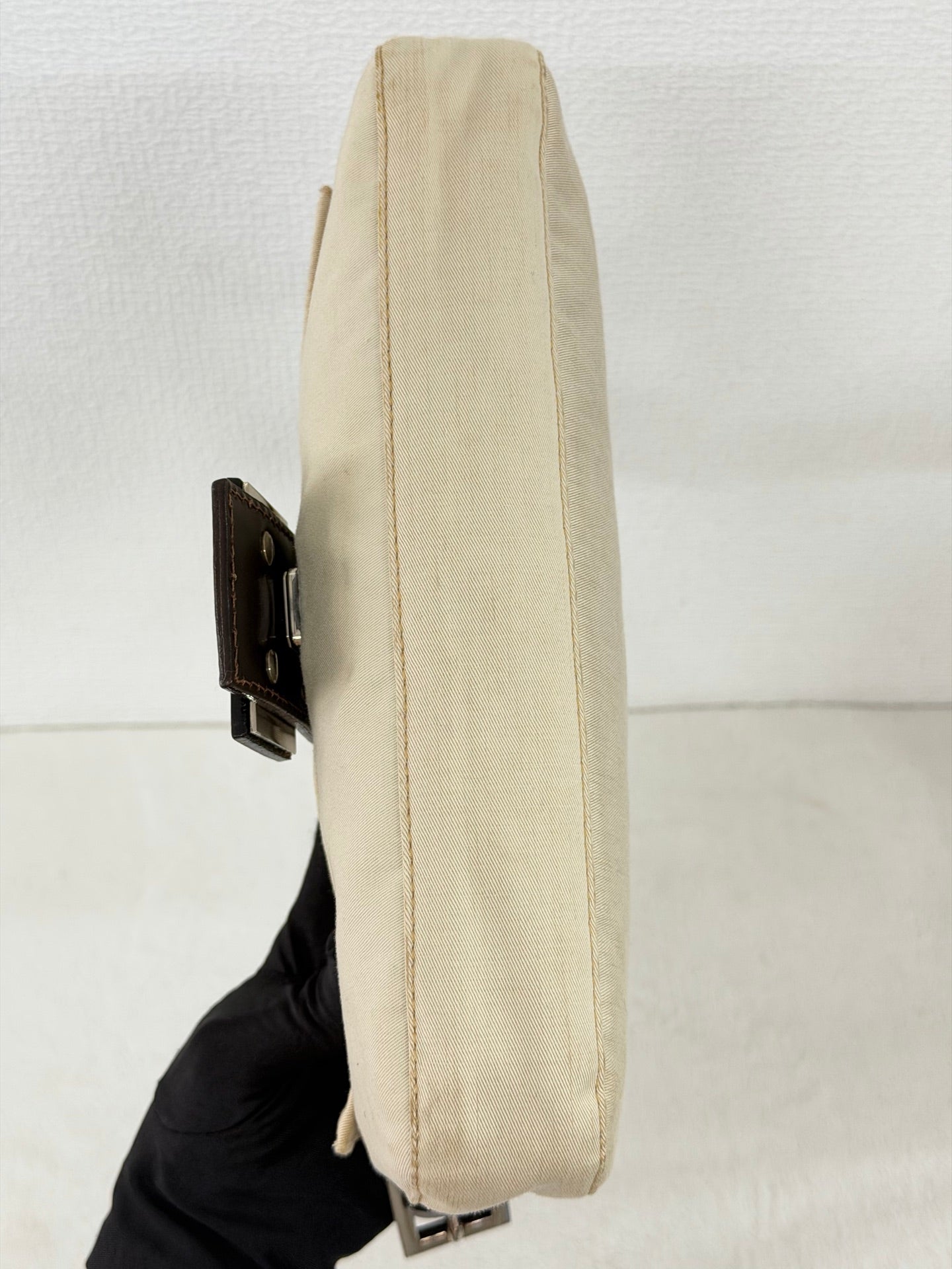 Fendi Canvas Mamma Baguette Shoulder Bag