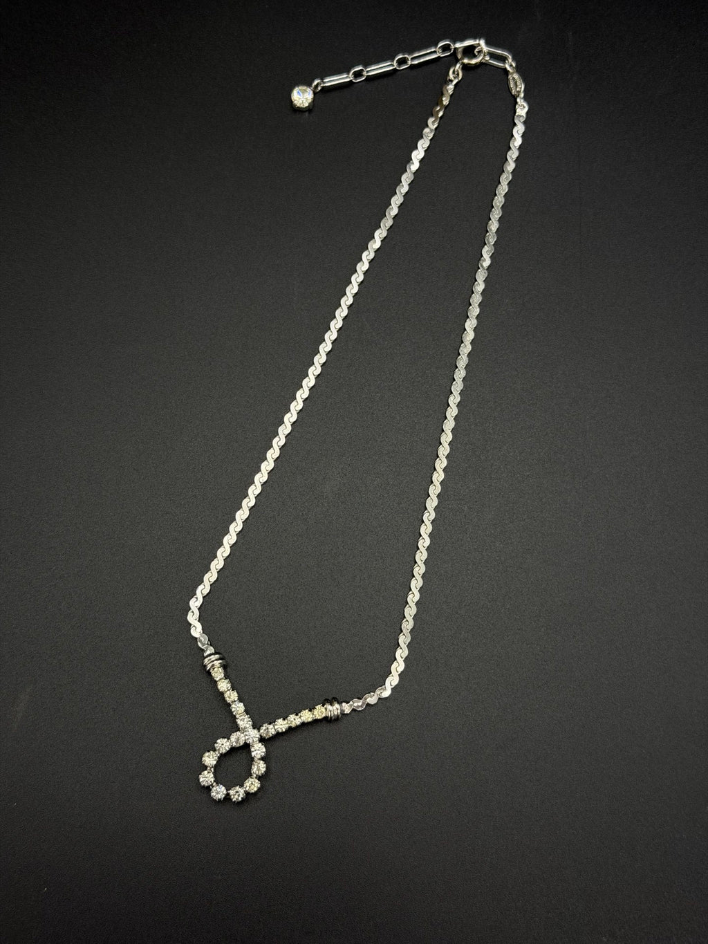 Christian Dior Vintage Crystal Silver Tone Necklace