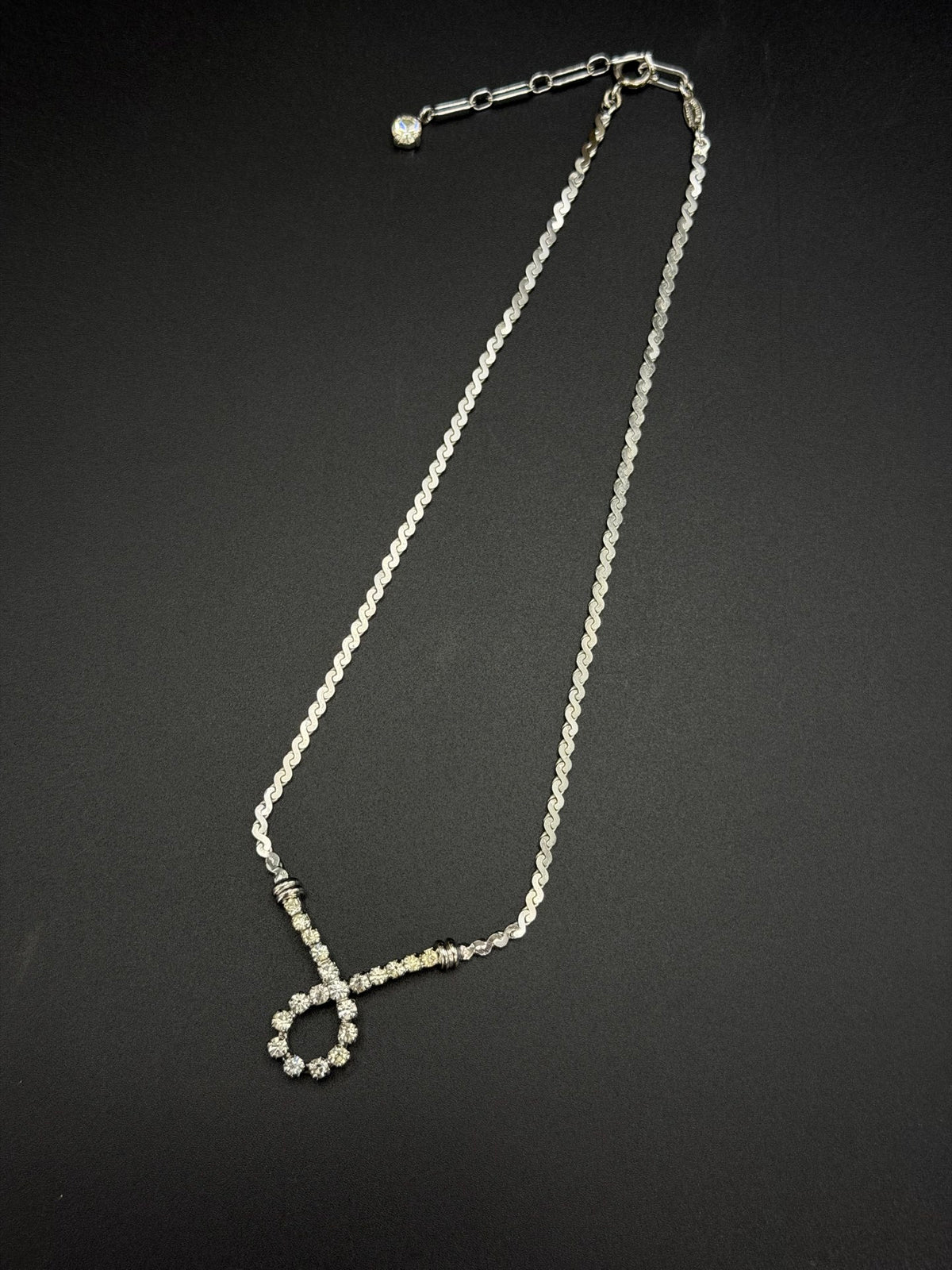 Christian Dior Vintage Crystal Silver Tone Necklace