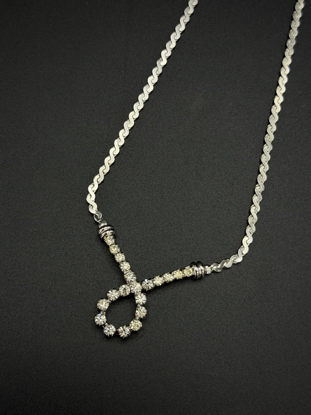 Christian Dior Vintage Crystal Silver Tone Necklace