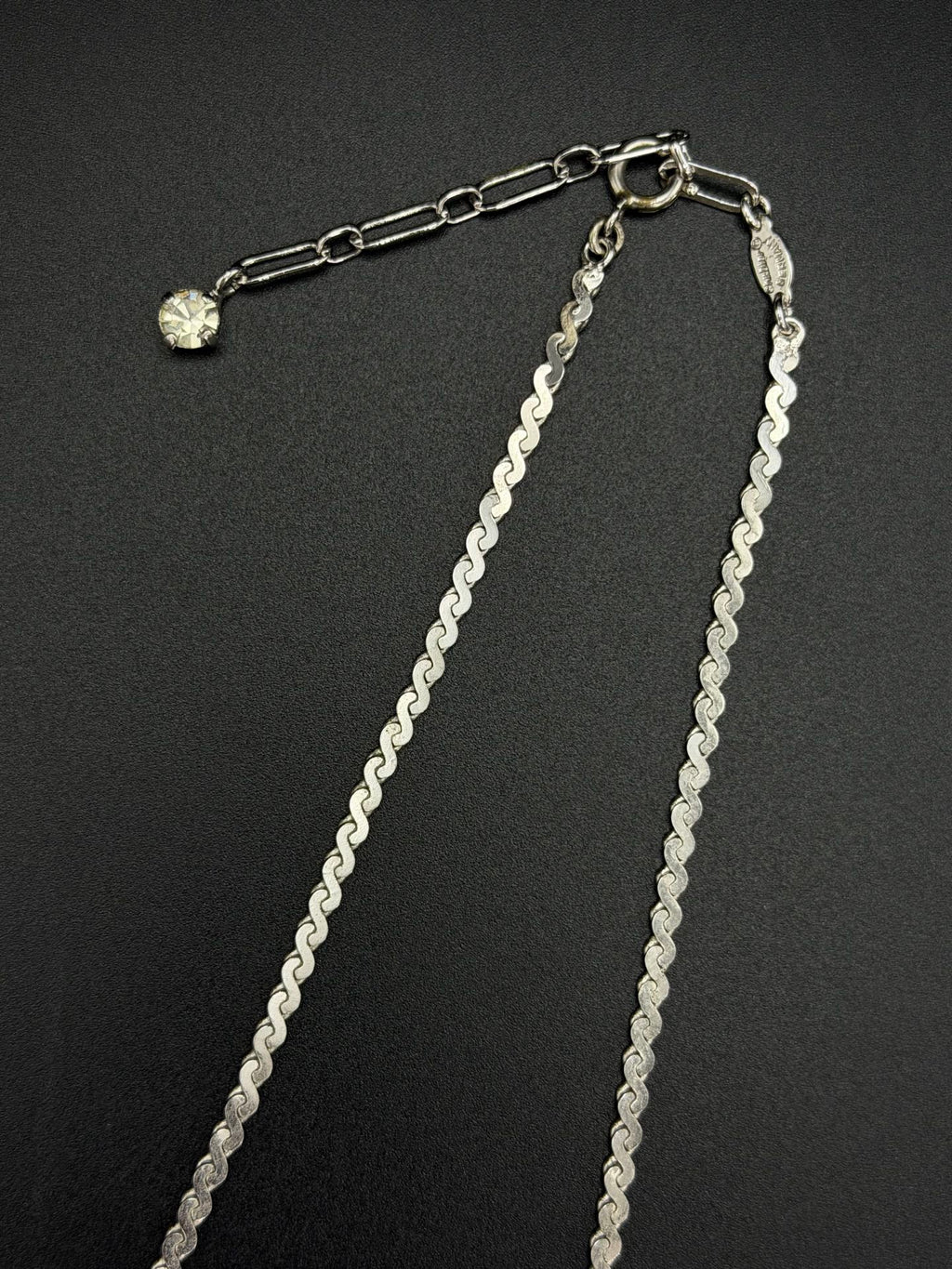Christian Dior Vintage Crystal Silver Tone Necklace