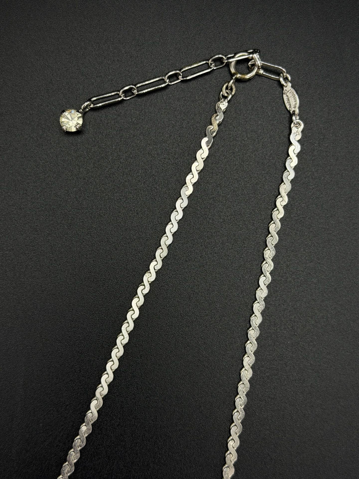 Christian Dior Vintage Crystal Silver Tone Necklace